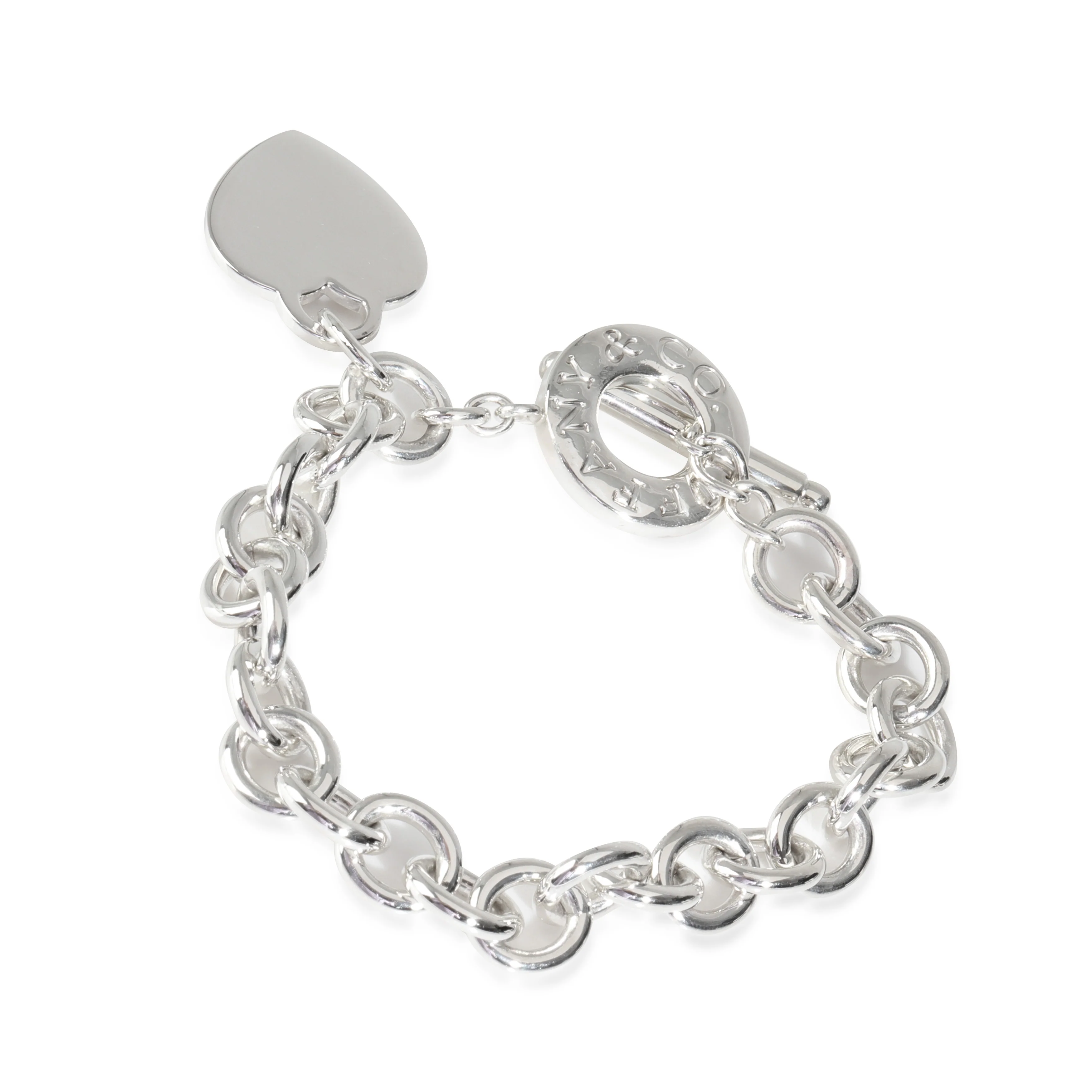 Sterling Silver  Heart Tag Bracelet - Image 3