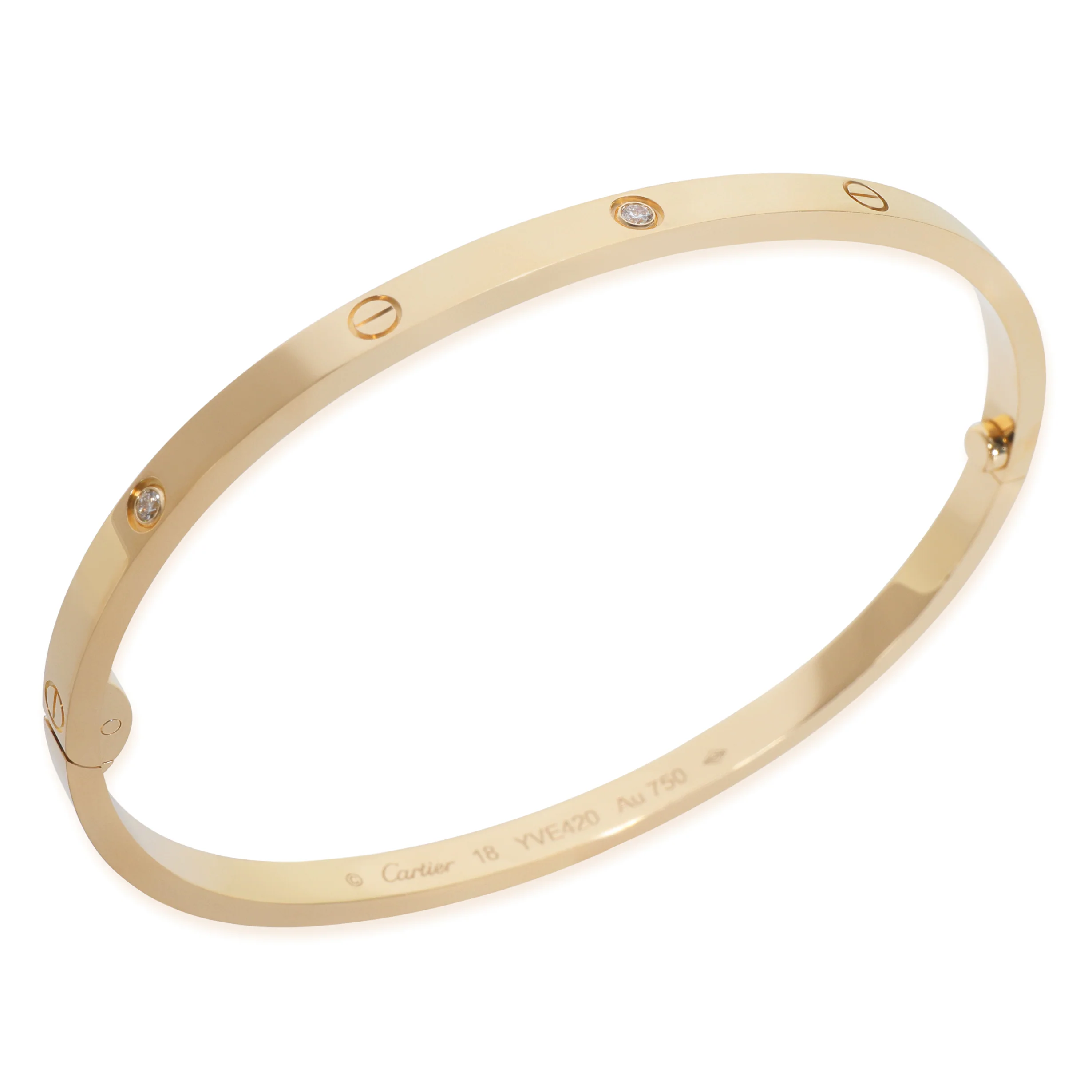 Yellow Gold Diamond Small Model Love Bracelet - Image 7