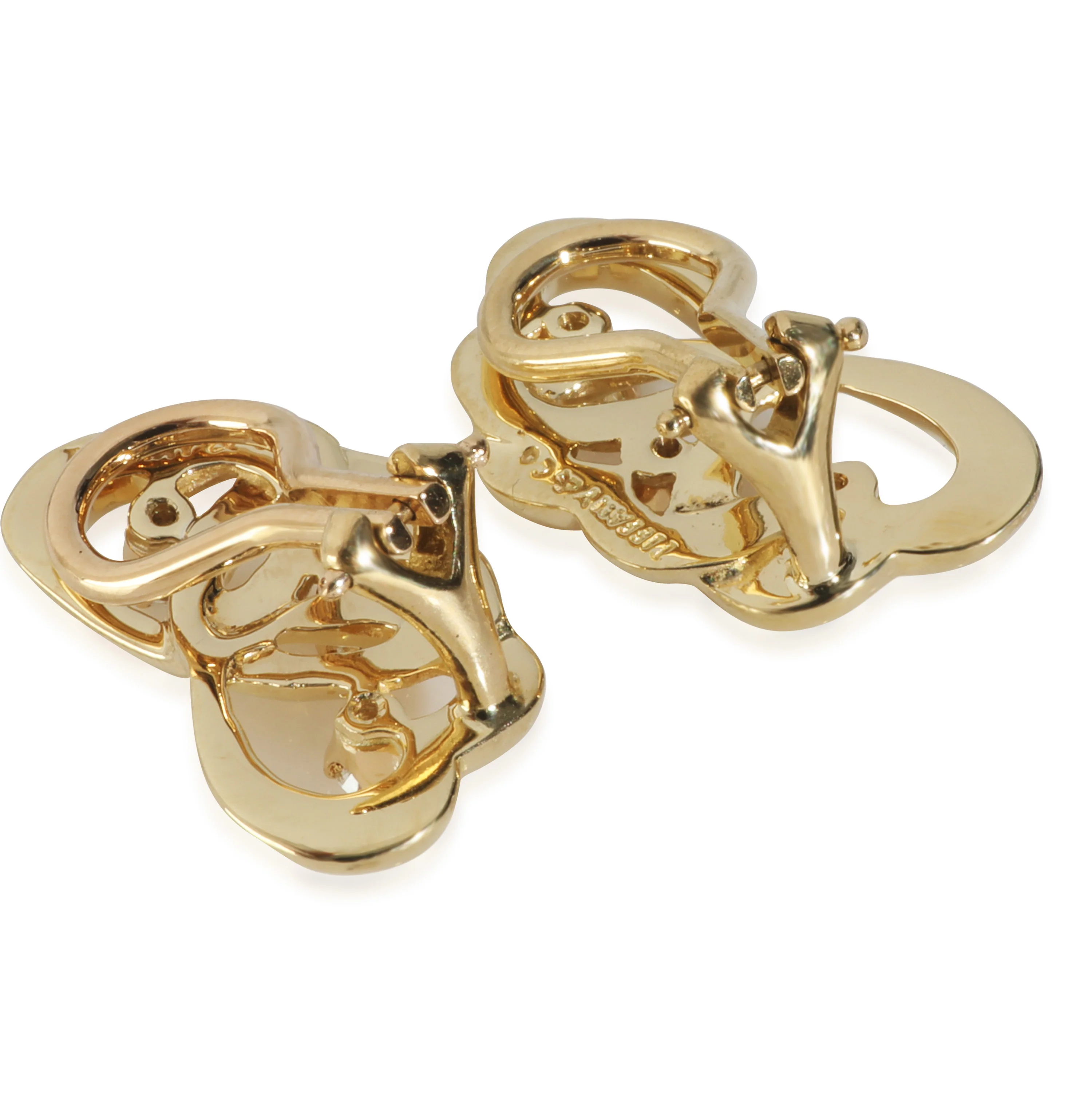 Yellow Gold Vintage Triple Heart Earrings - Image 3