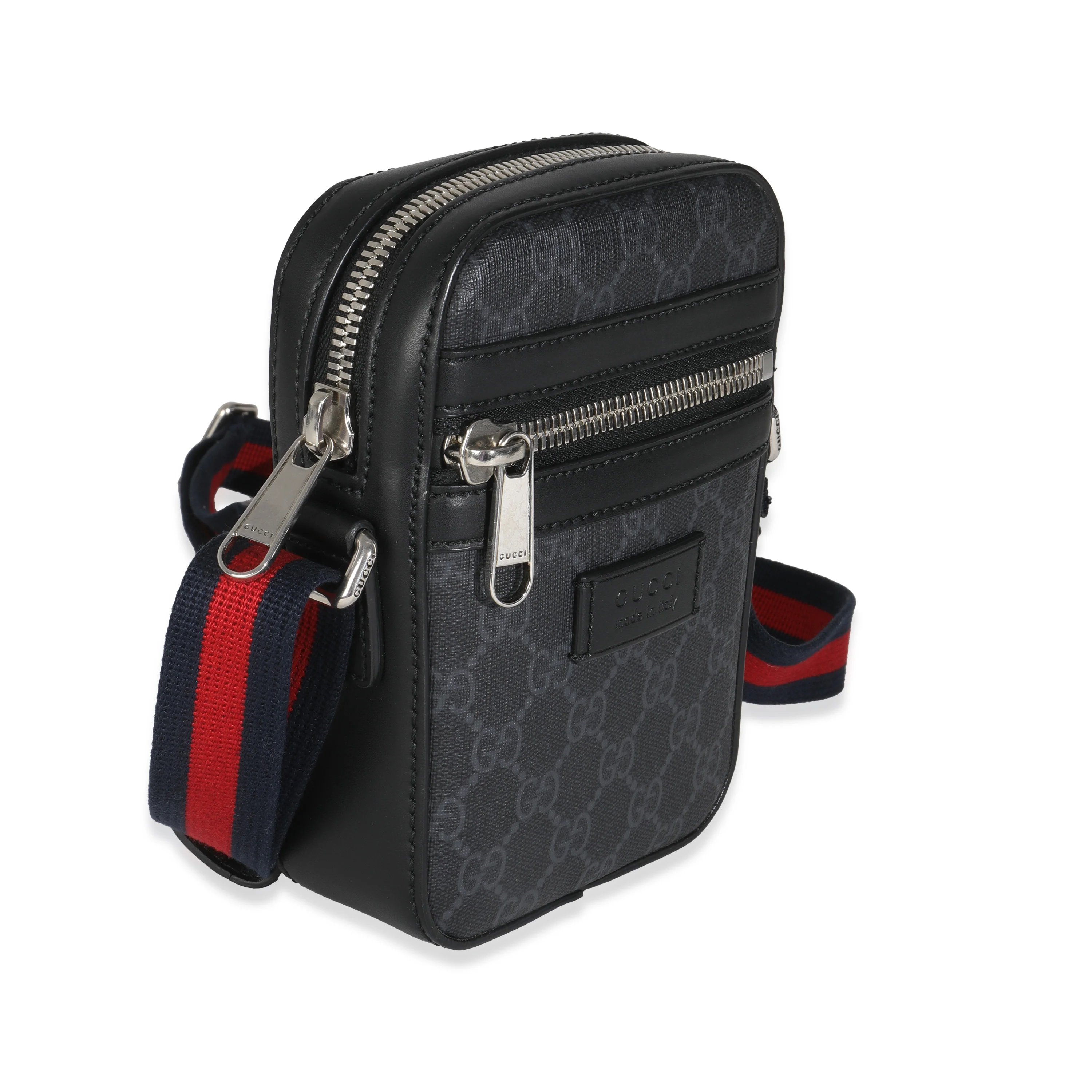 Black GG Supreme Canvas Small Messenger - Image 3