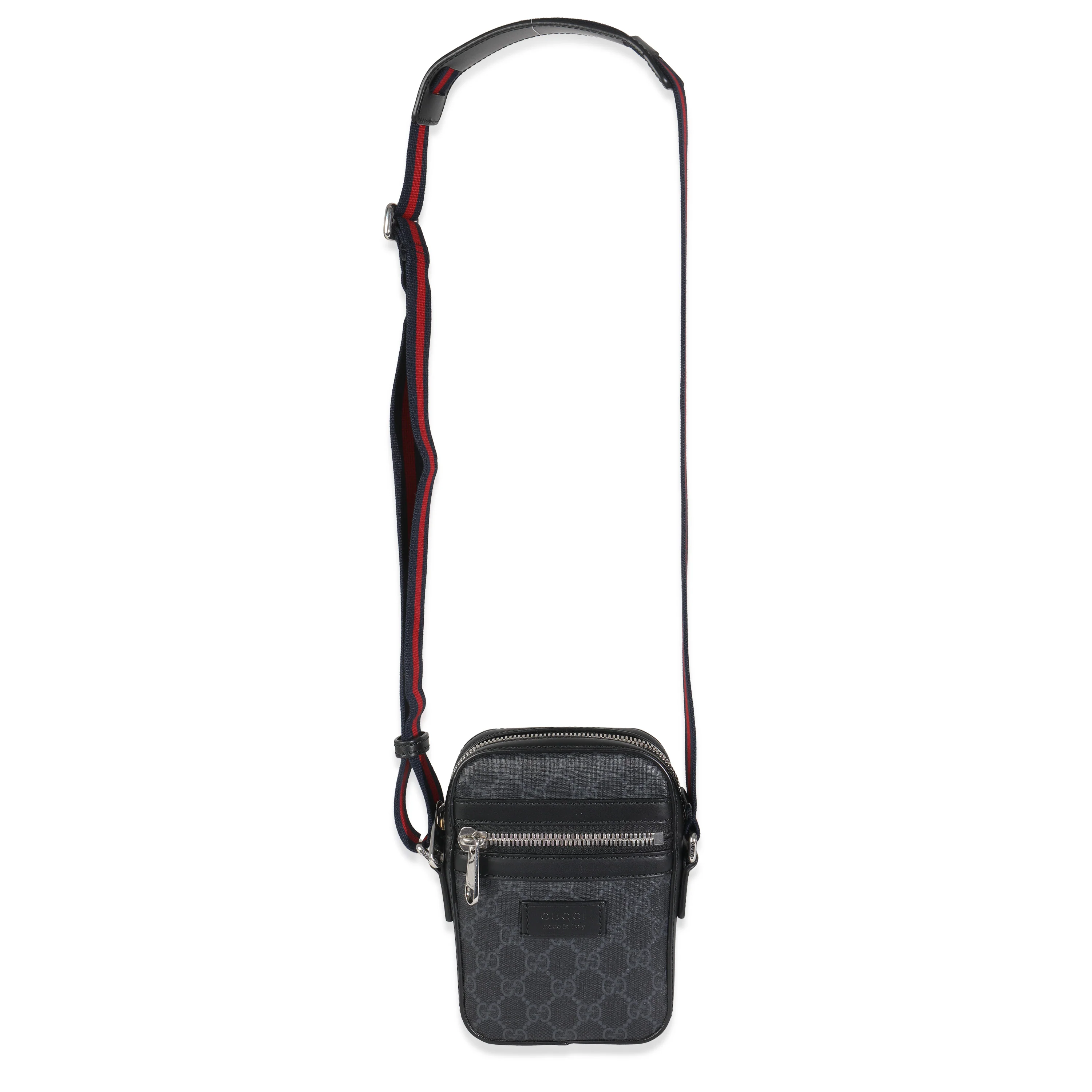 Black GG Supreme Canvas Small Messenger - Image 8