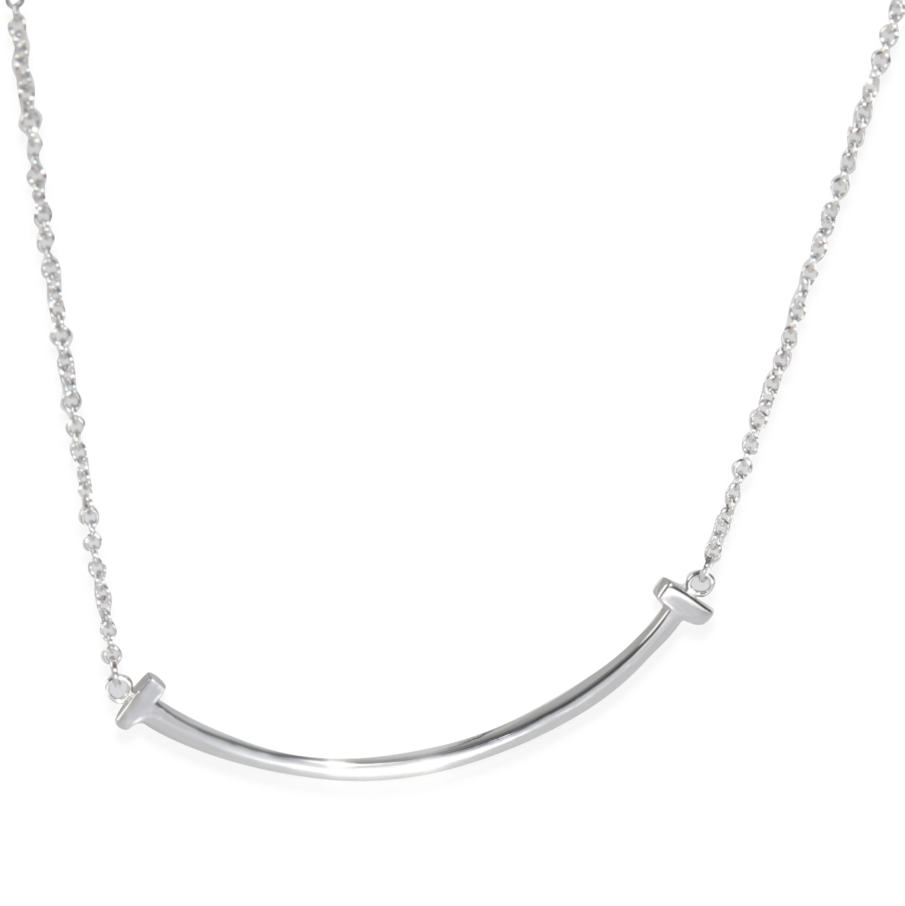 White Gold Small Model Tiffany T Necklace