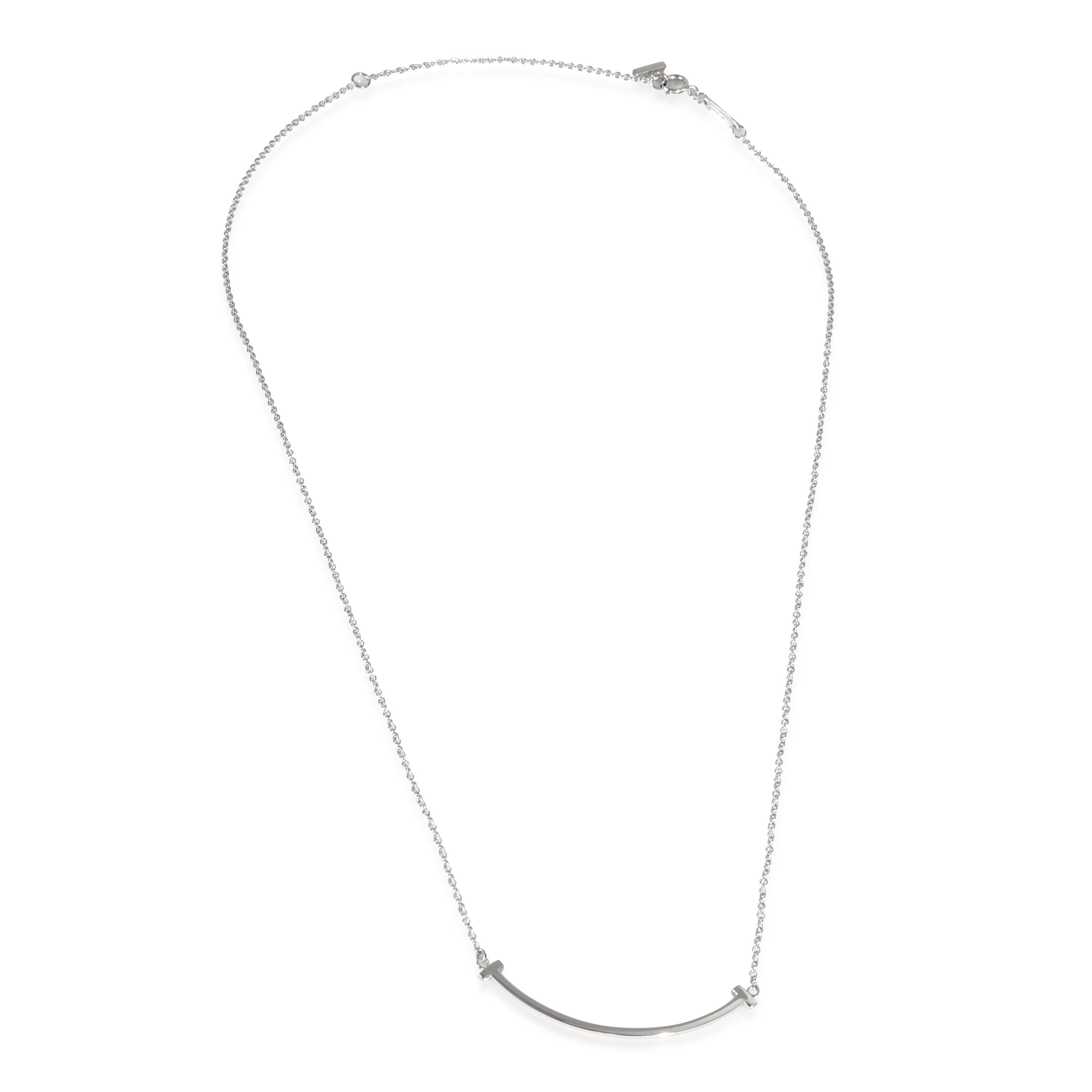 White Gold Small Model Tiffany T Necklace - Image 2