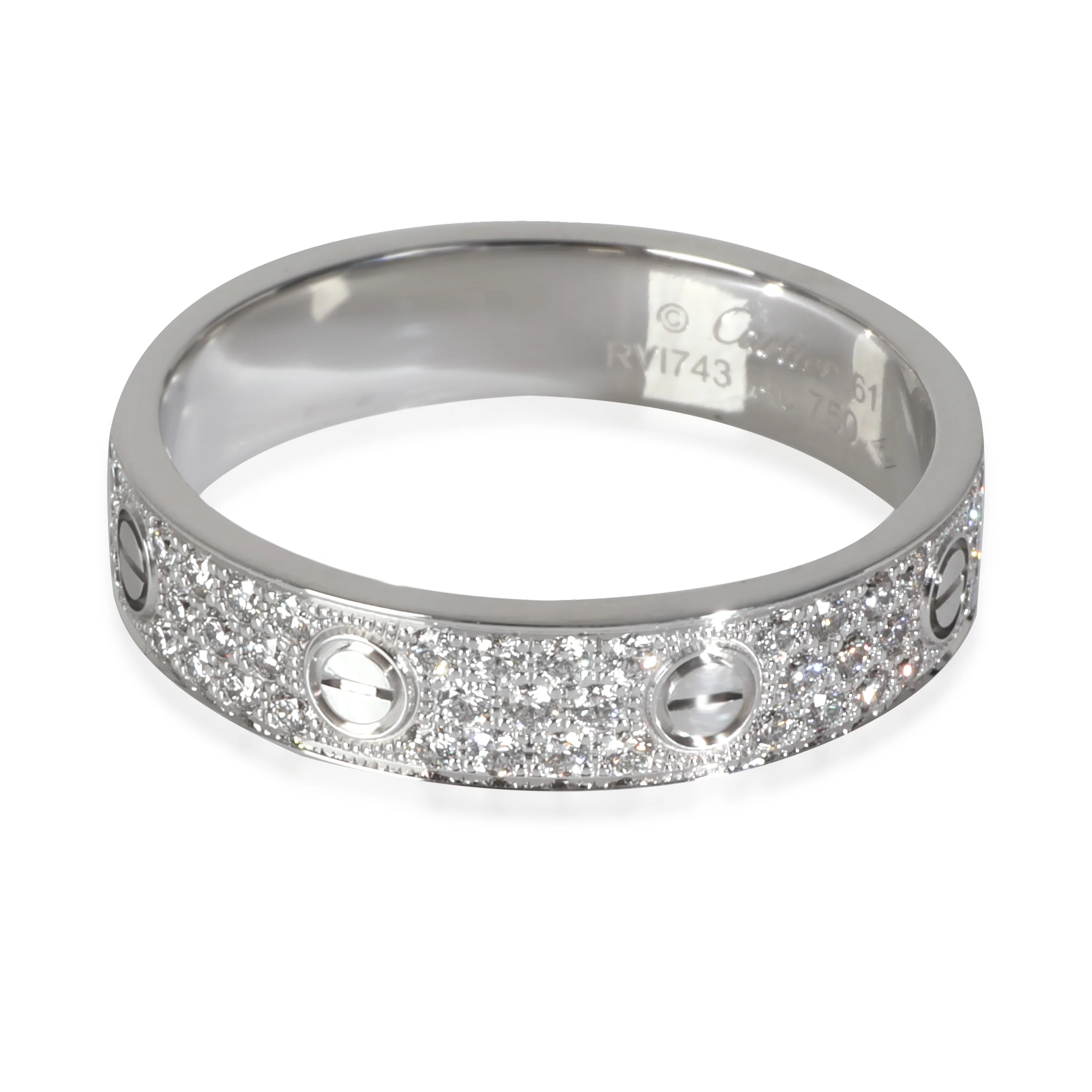 White Gold Diamond Small Model Love Ring - Image 2