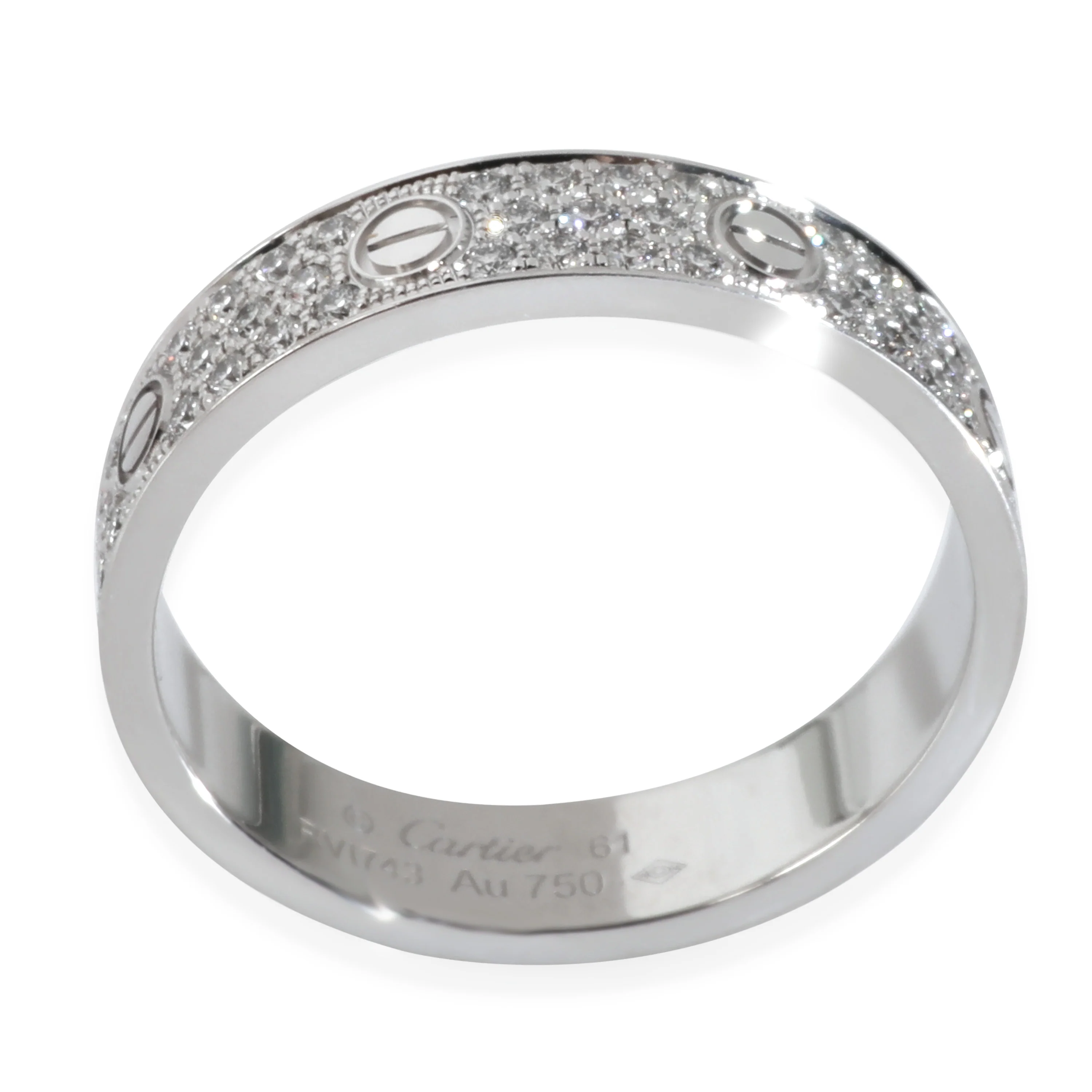 White Gold Diamond Small Model Love Ring - Image 3