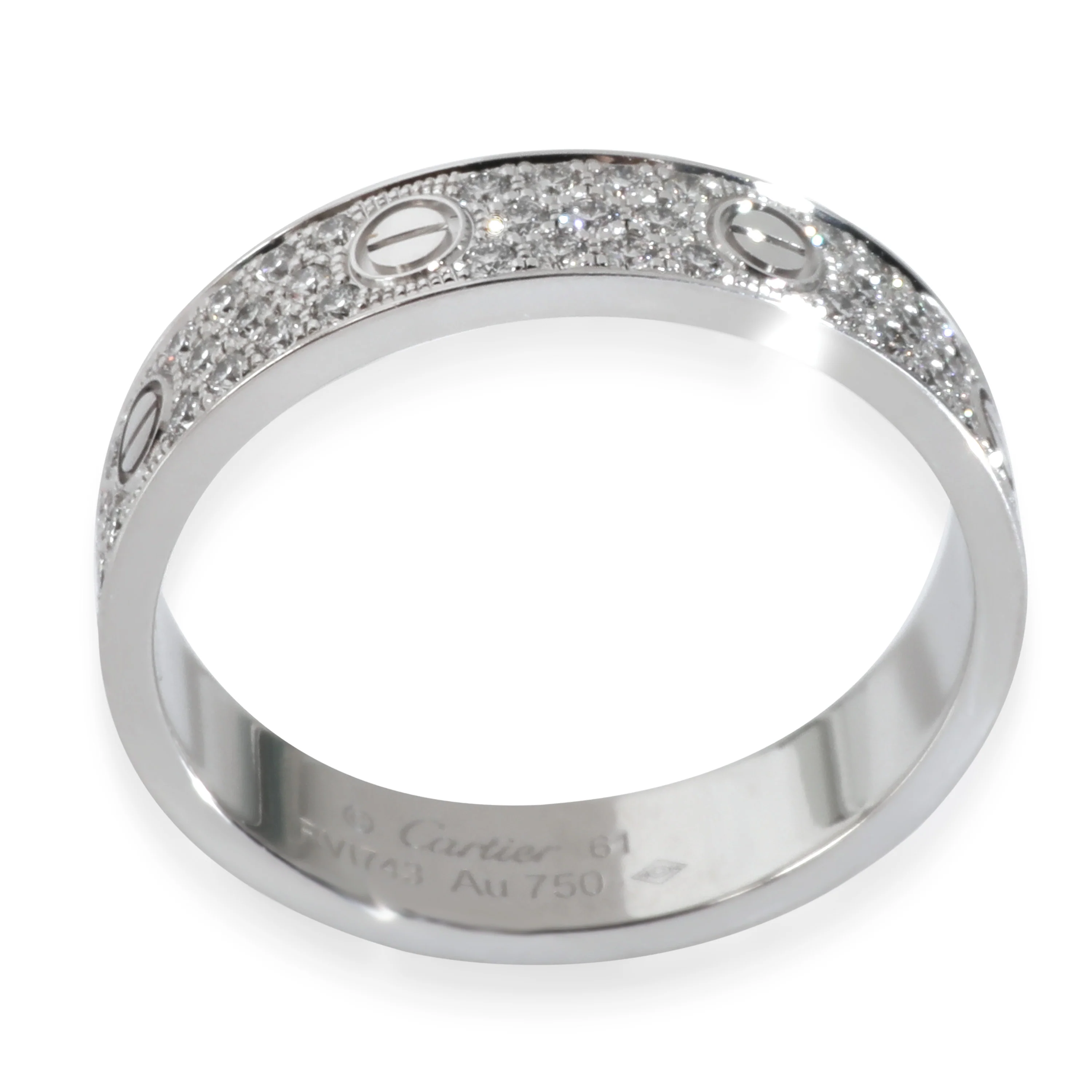White Gold Diamond Small Model Love Ring - Image 5
