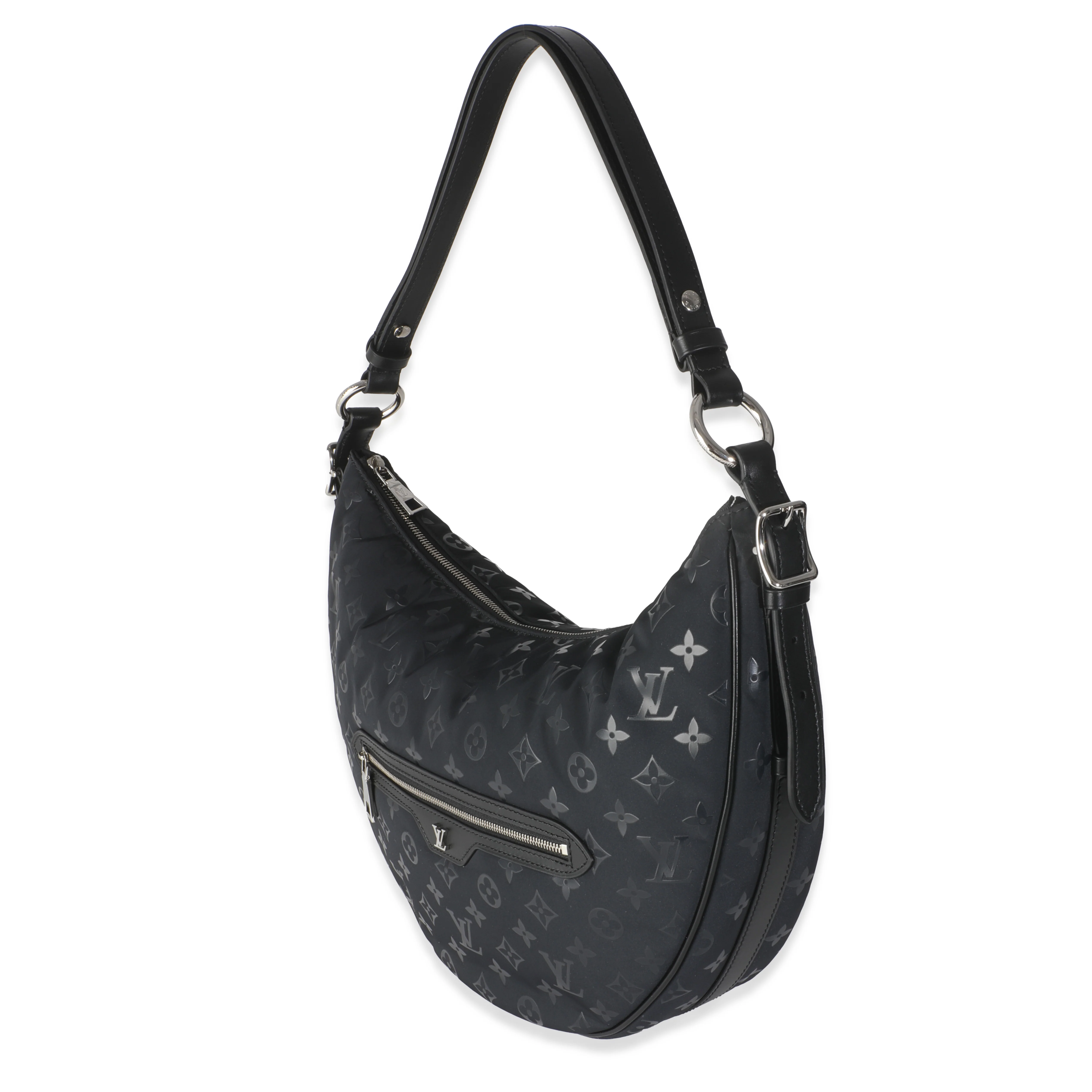 Polar Night Nylon Monogram Loop Pocket Hobo - Image 2