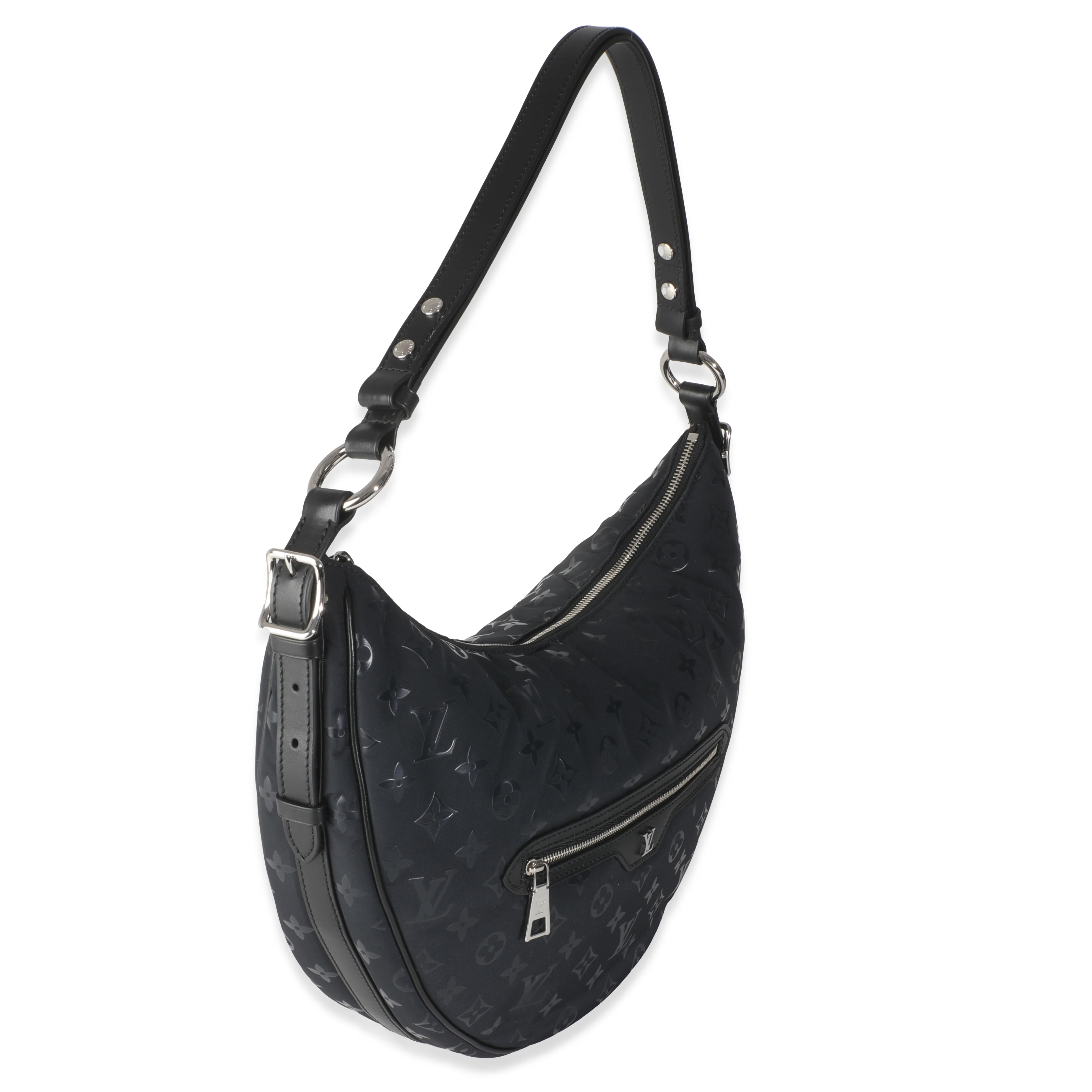 Polar Night Nylon Monogram Loop Pocket Hobo - Image 3