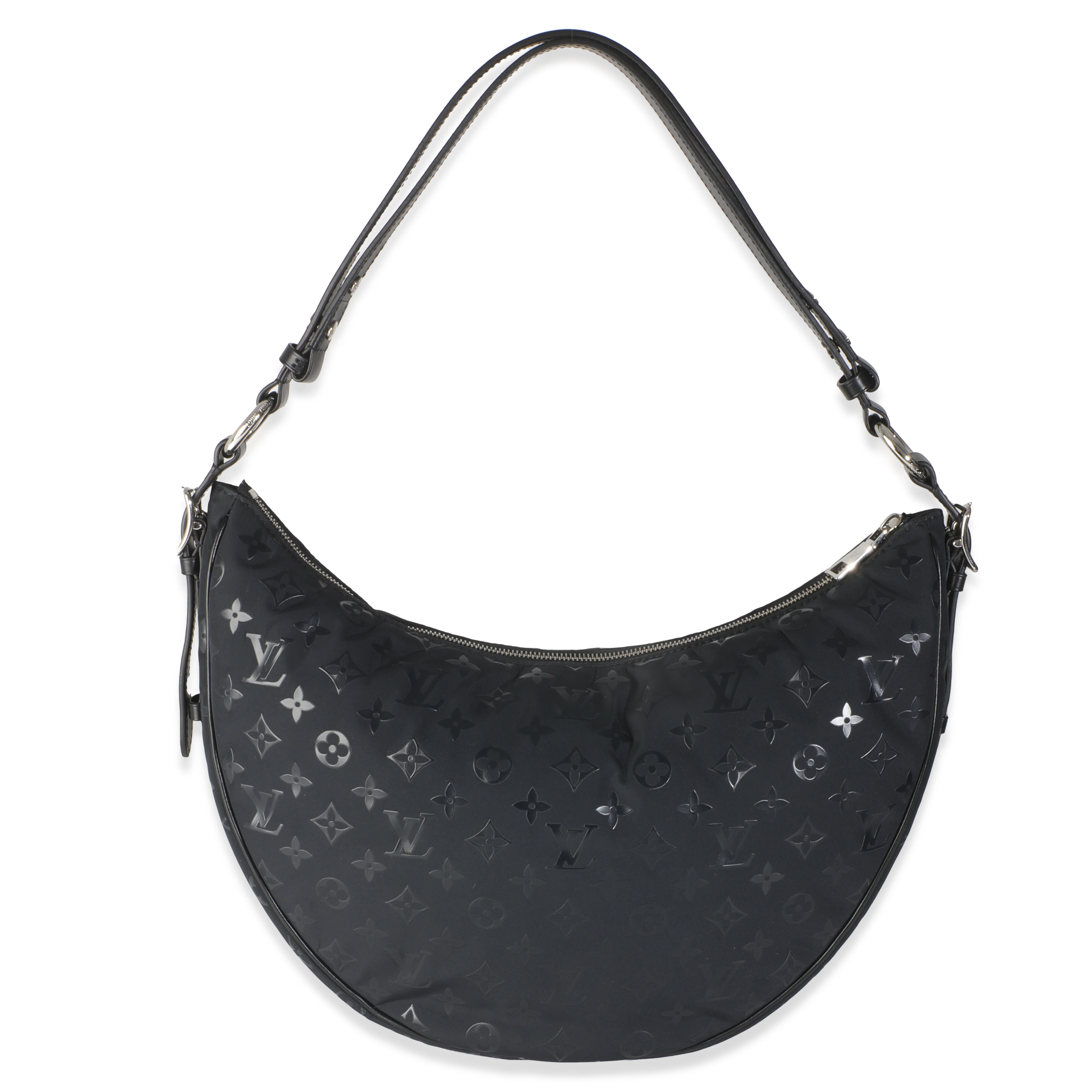Polar Night Nylon Monogram Loop Pocket Hobo - Image 4