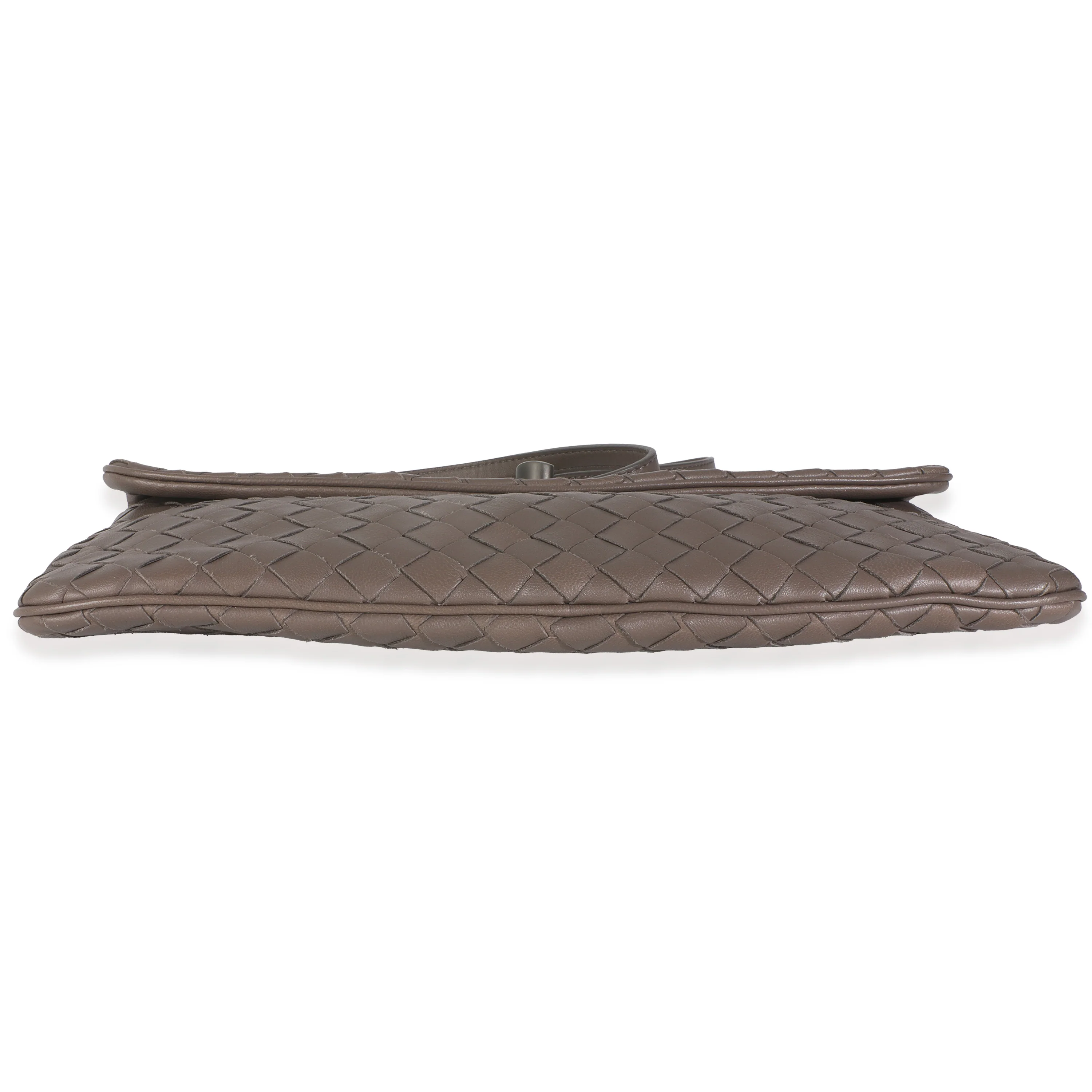 Dark Beige Intrecciato Nappa Mini Turnlock Crossbody Bag - Image 5