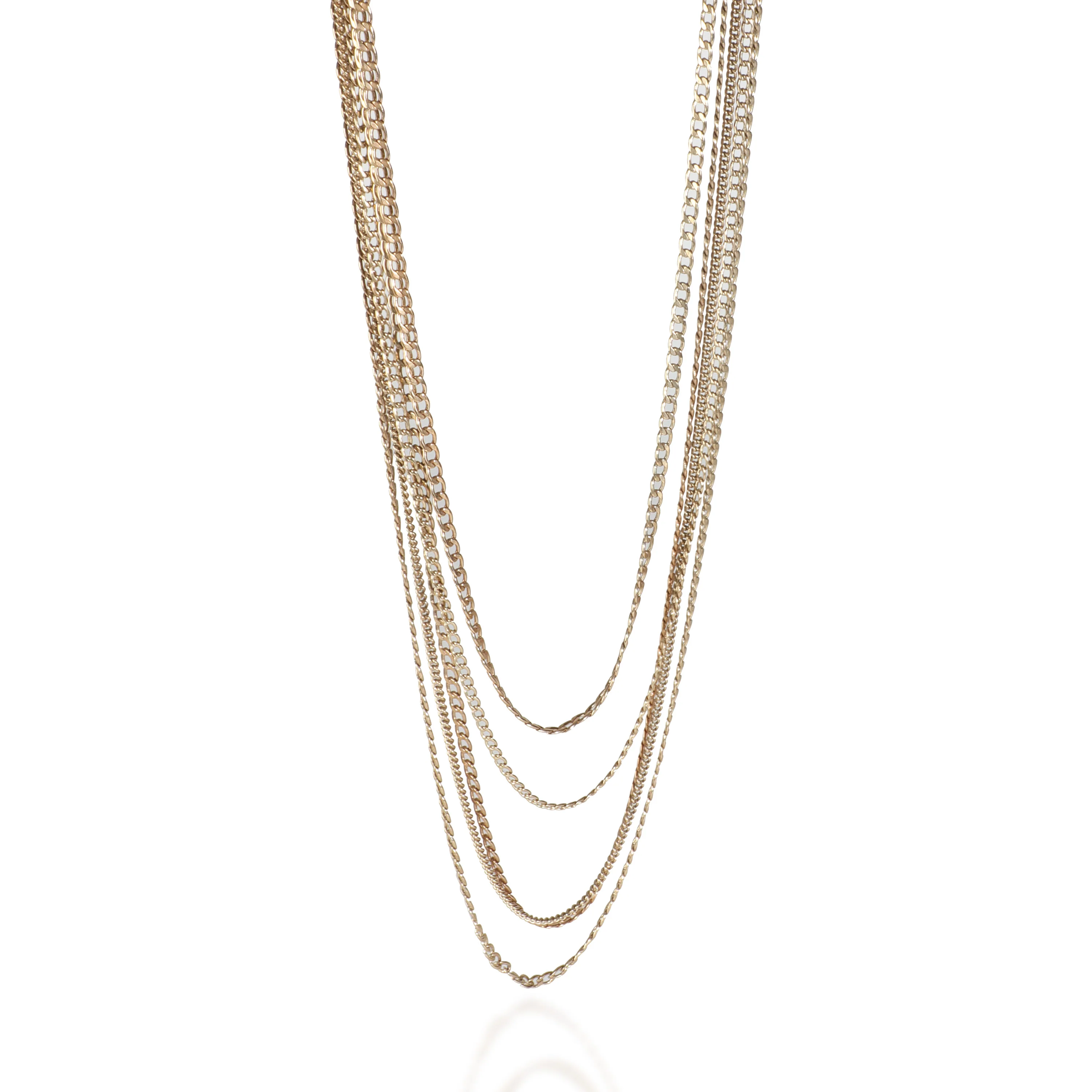 Gold-Plated  2016 Multistrand Necklace