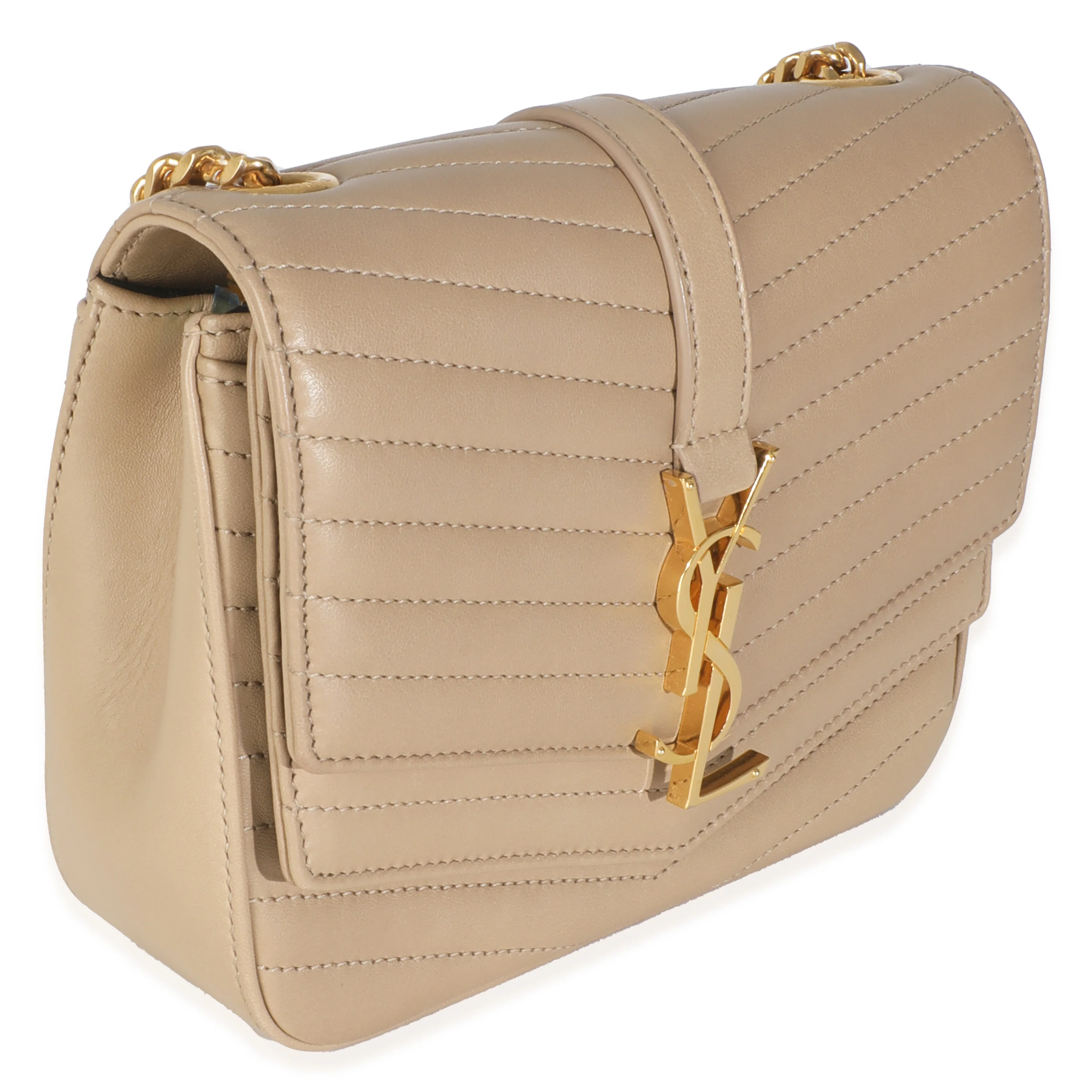 Beige Chevron Quilted Lambskin Mini Sulpice - Image 3
