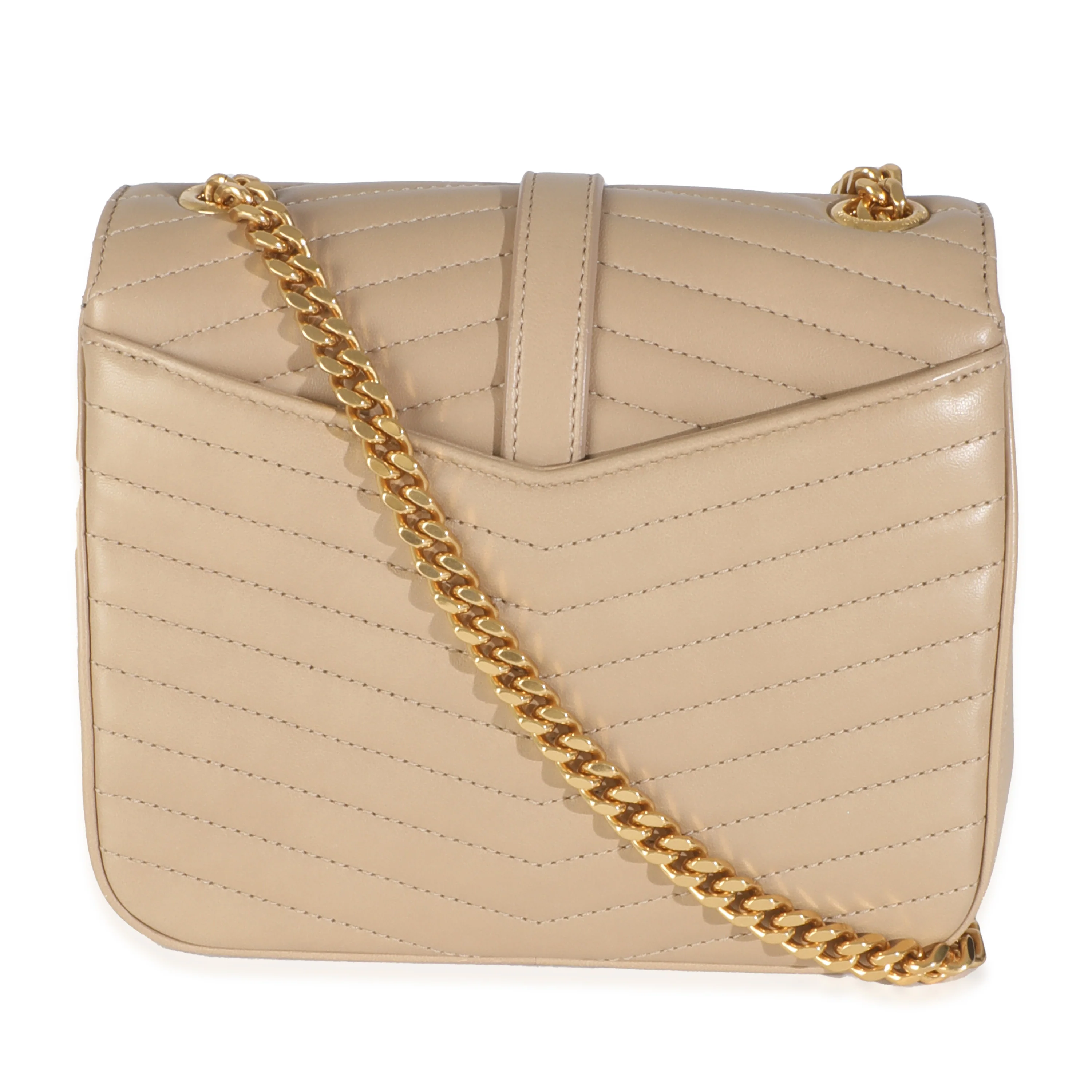 Beige Chevron Quilted Lambskin Mini Sulpice - Image 4