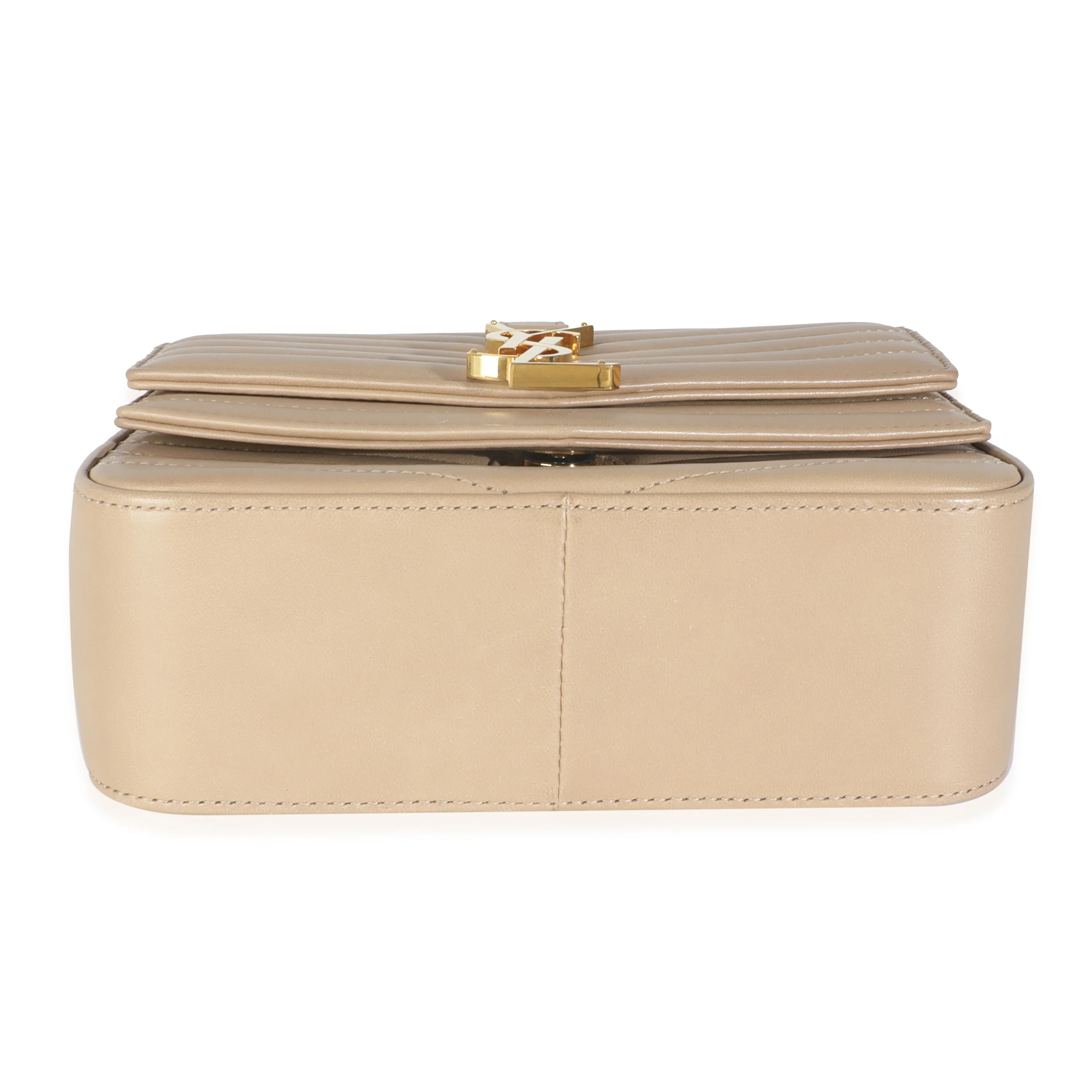 Beige Chevron Quilted Lambskin Mini Sulpice - Image 5