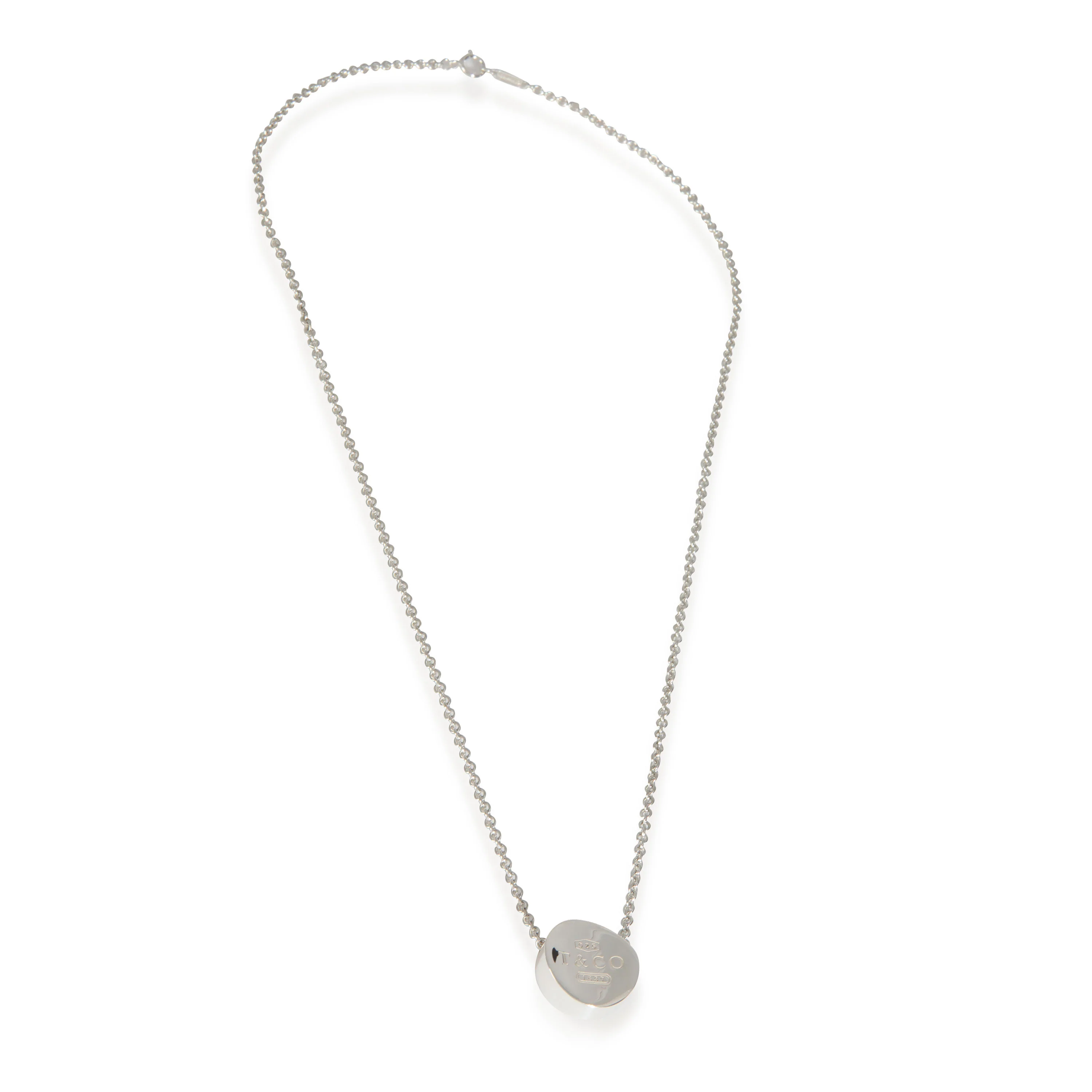 Sterling Silver  1837 Concave Circle Pendant - Image 2