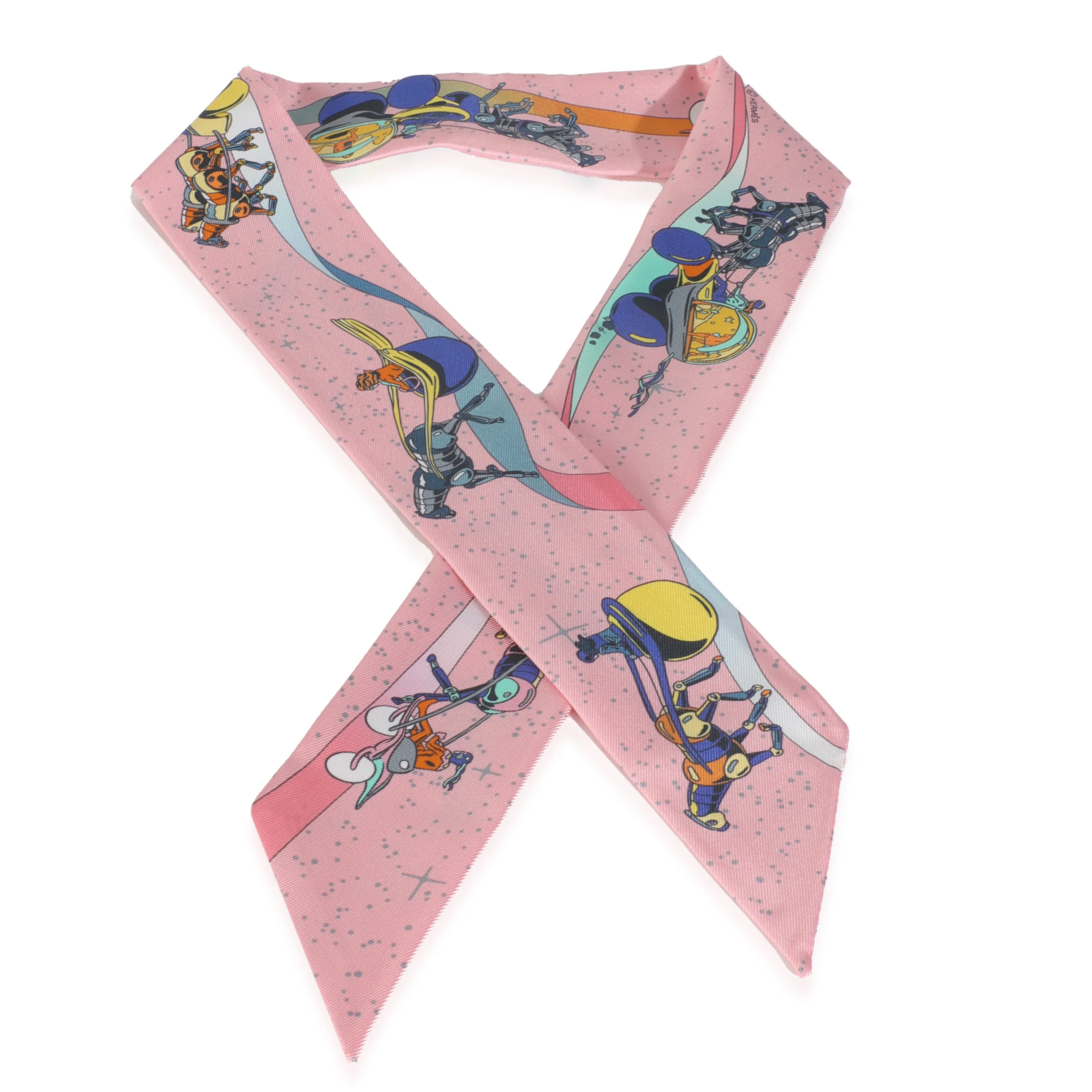 Rose Bleu Jaune Silk Space Derby Twilly - Image 2