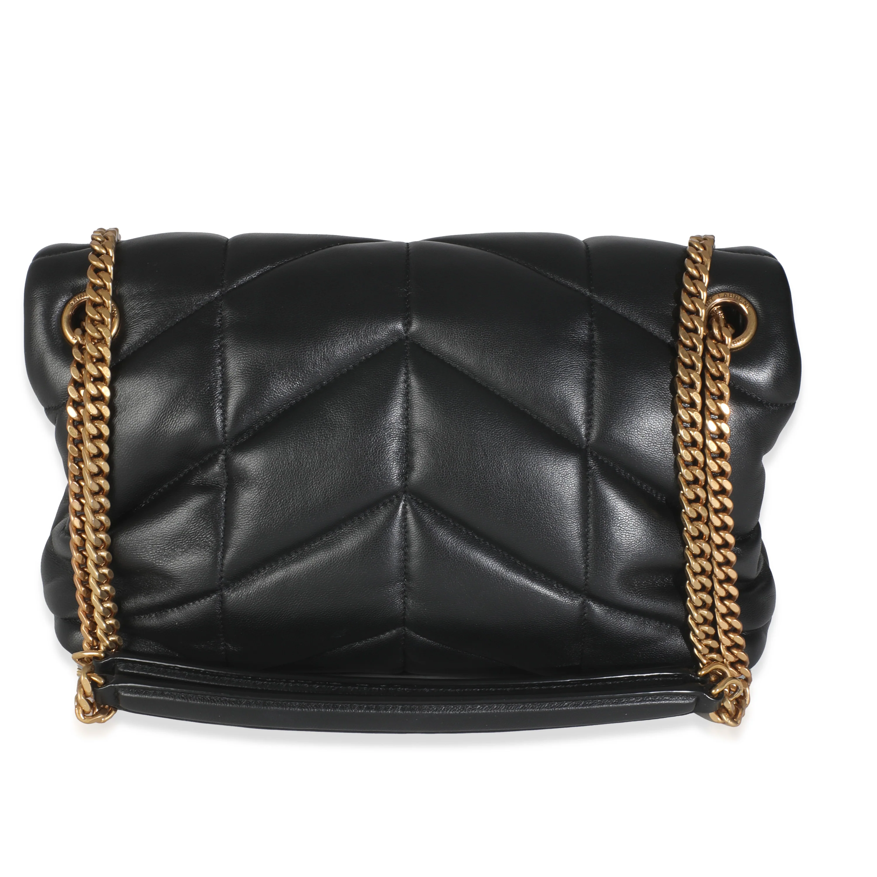 Black Quilted Nappa Small Loulou Puffer - Image 4