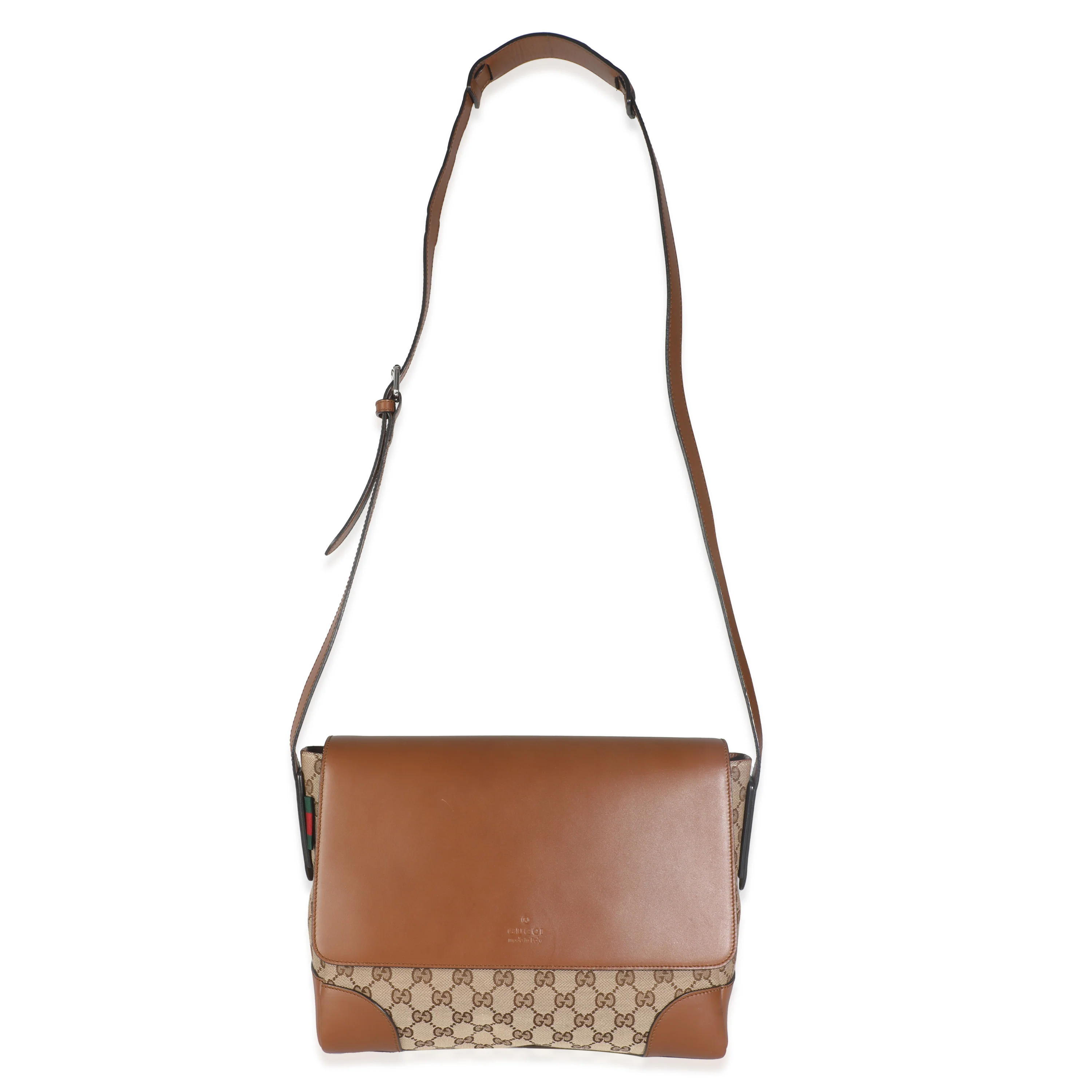 Beige GG Canvas Messenger Bag - Image 8