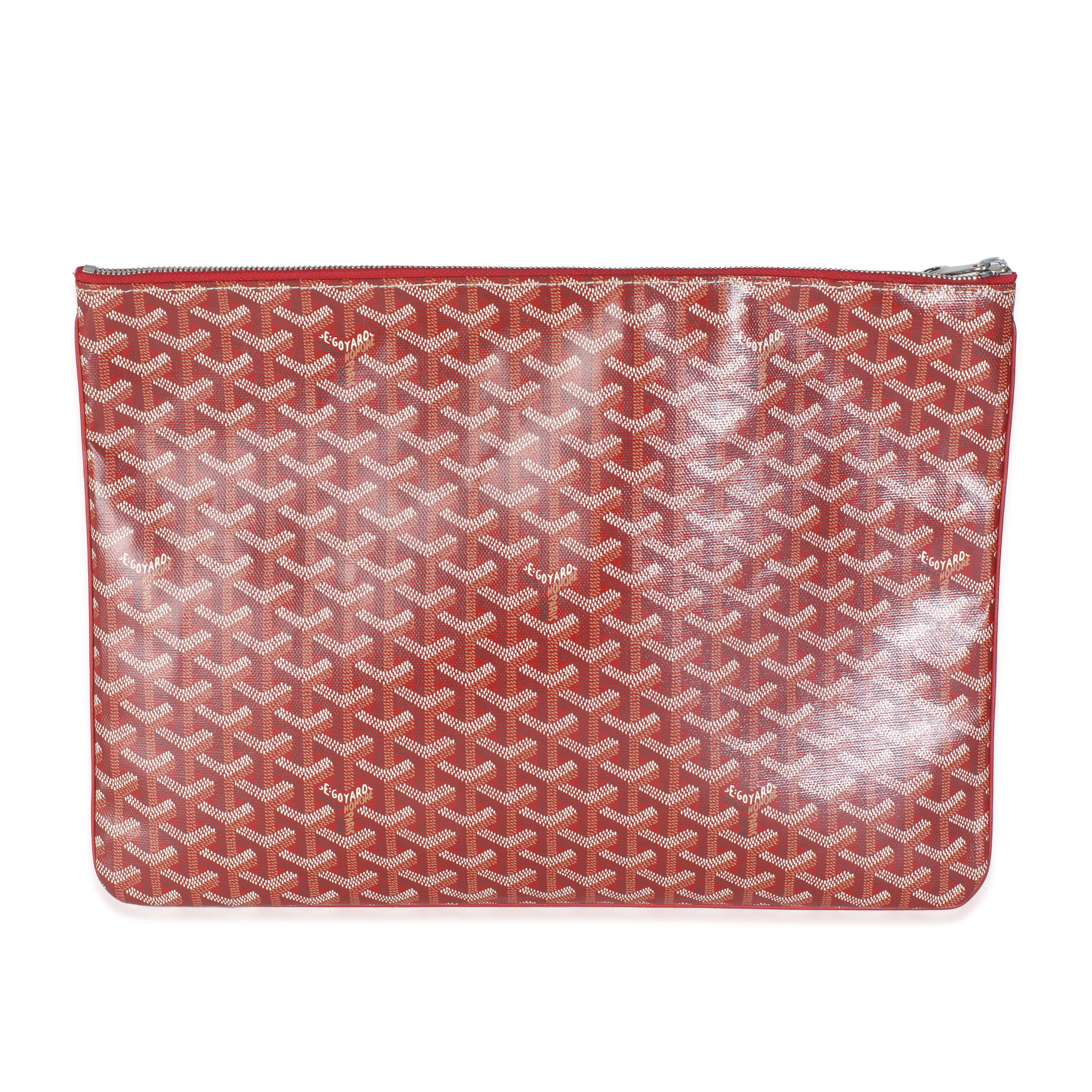 Red Goyardine Canvas Senat Pouch GM - Image 4