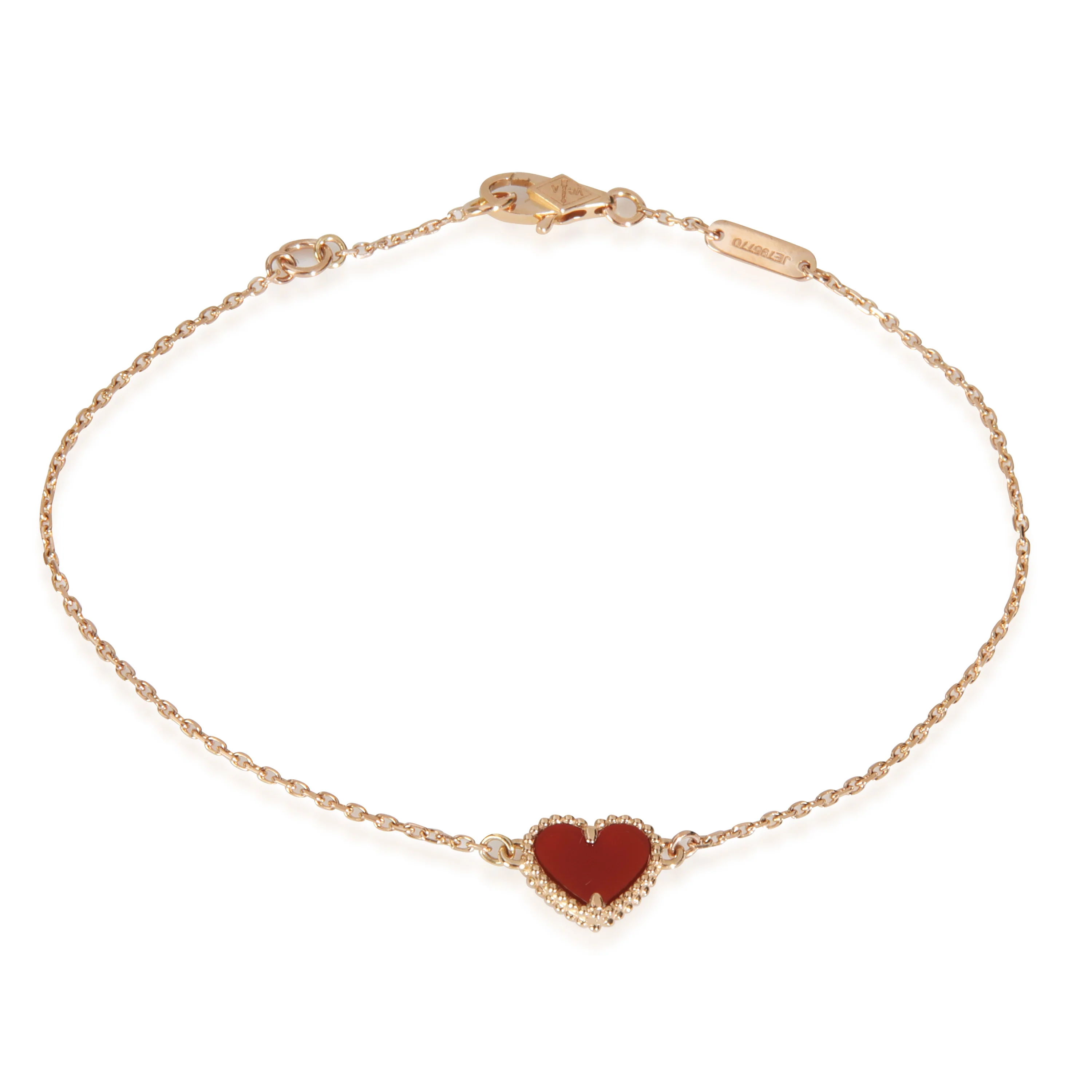 Rose Gold Carnelian Sweet Hearts Bracelet