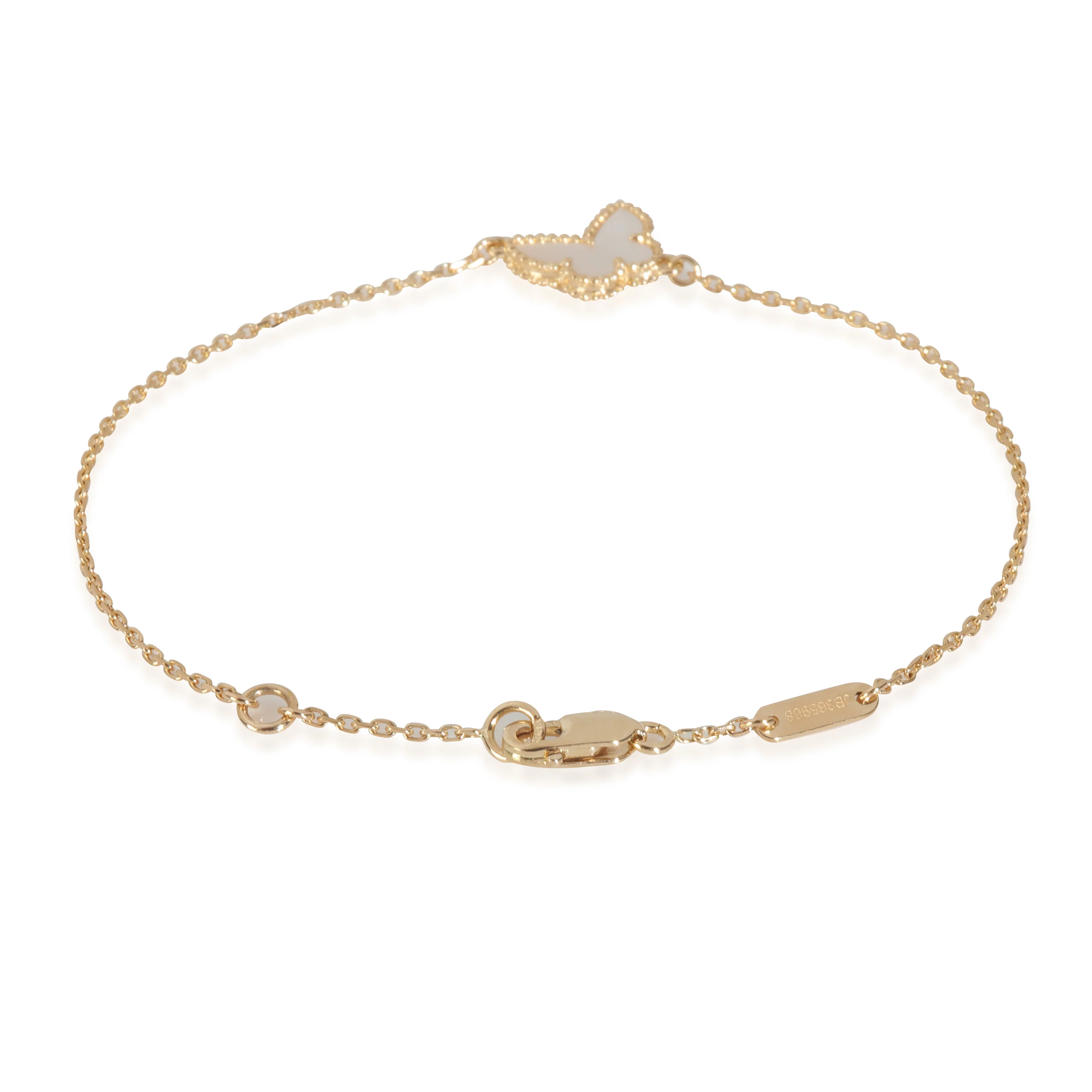 Yellow Gold Mother Of Pearl Sweet Butterfly Bracelet - Image 4