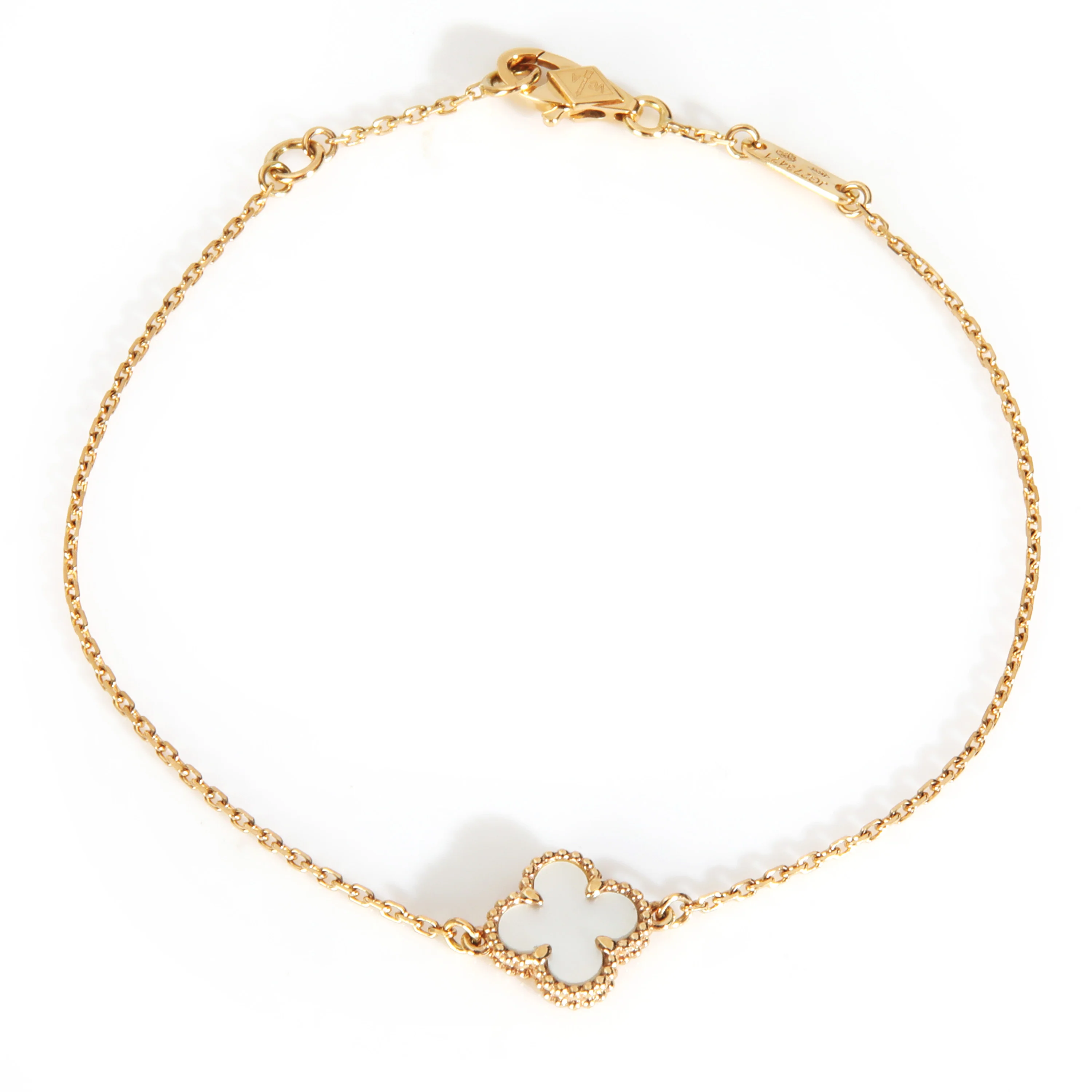 Yellow Gold Mother Of Pearl Sweet Alhambra Bracelet