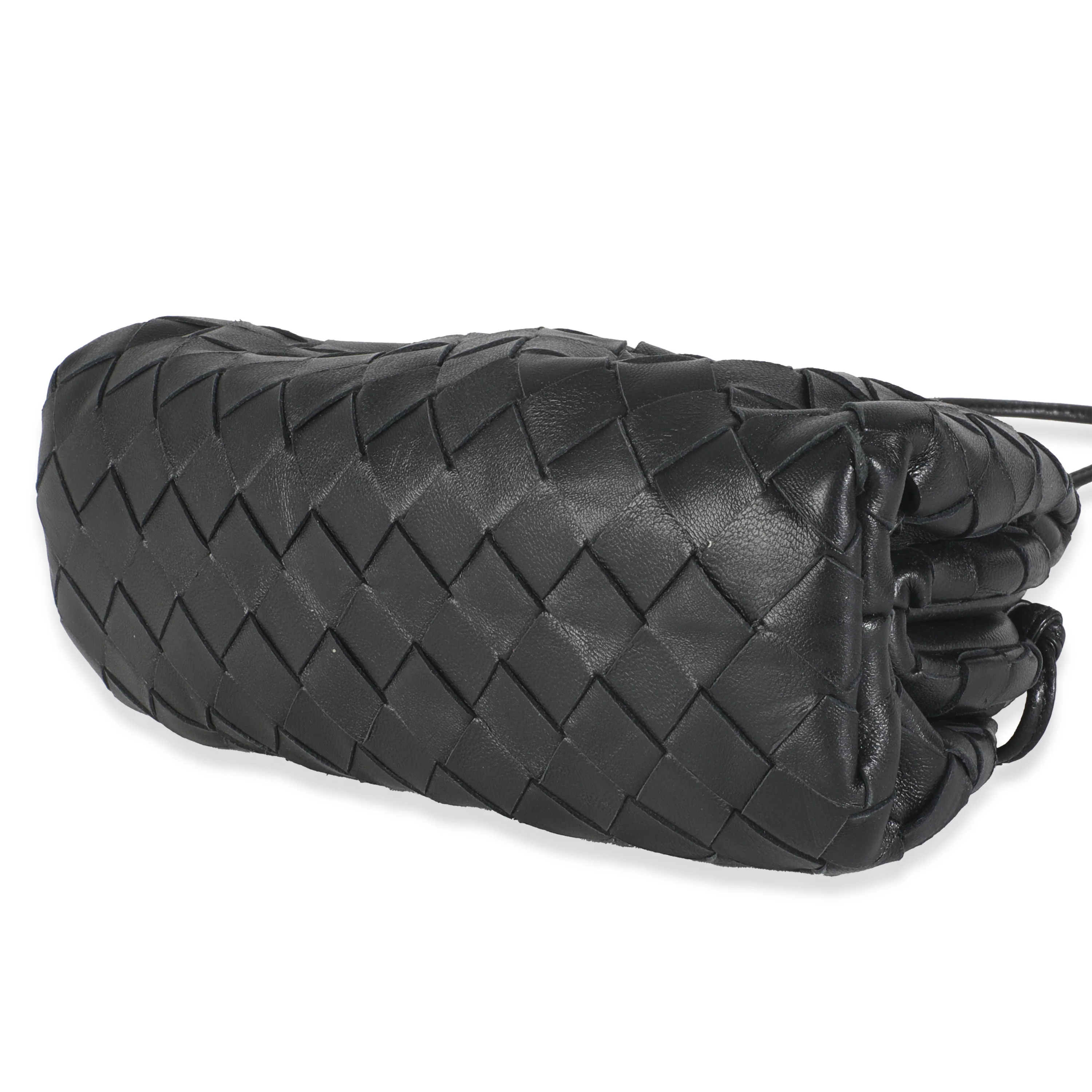 Black Nappa Intrecciato Mini Pouch - Image 6