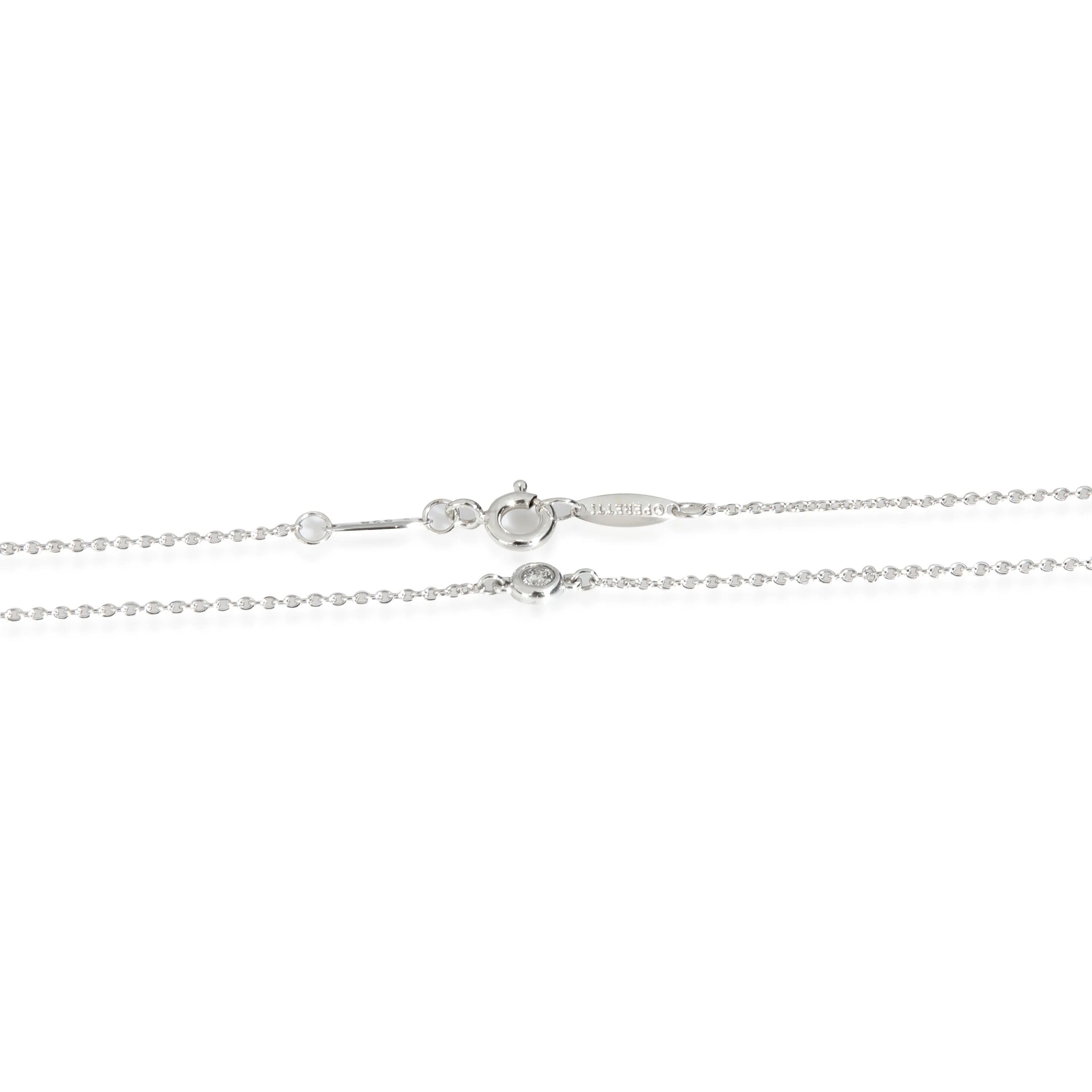 Sterling Silver  Elsa Peretti Diamond By The Yard Necklace - Image 3