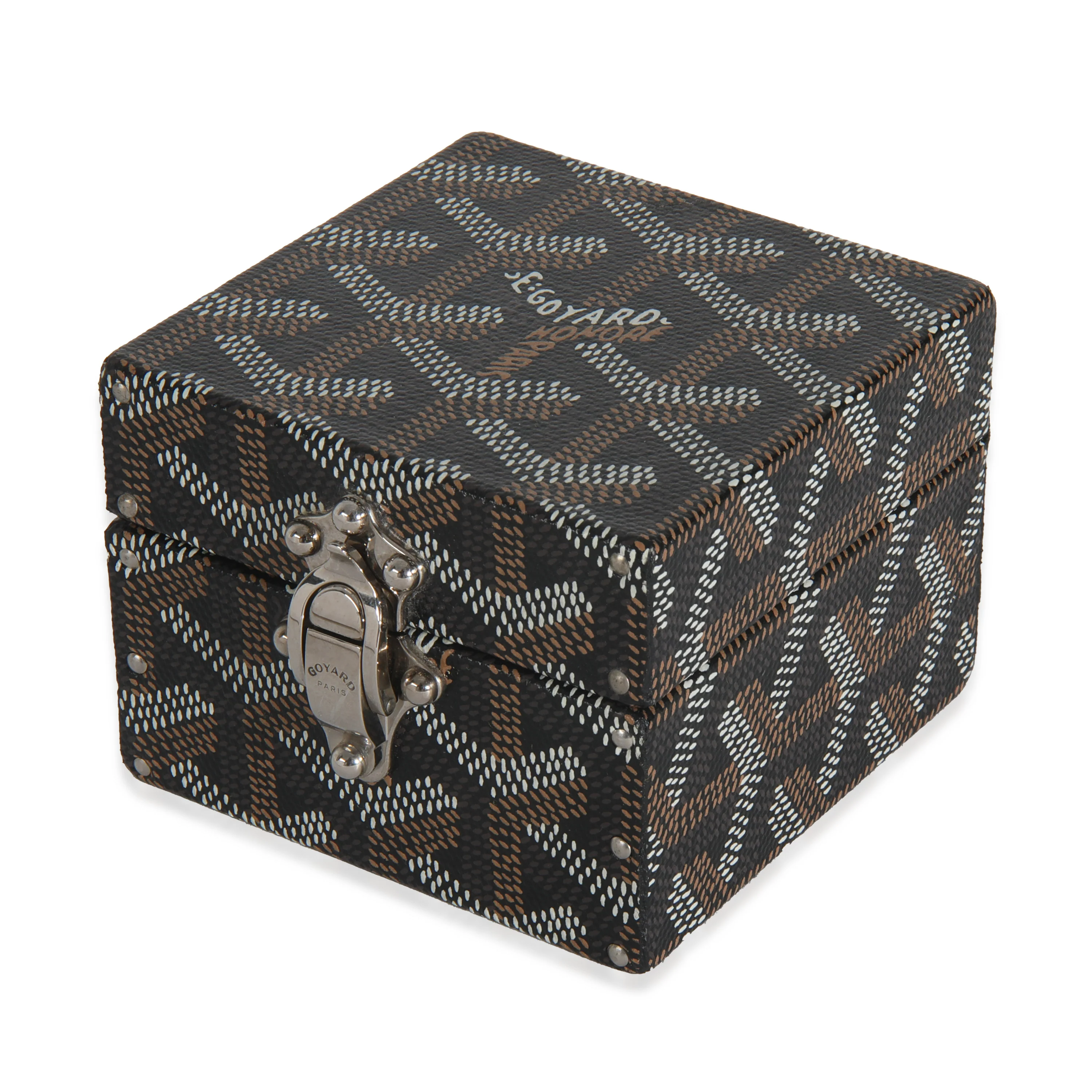 Black Goyardine Canvas Regence Mini Trunk - Image 2