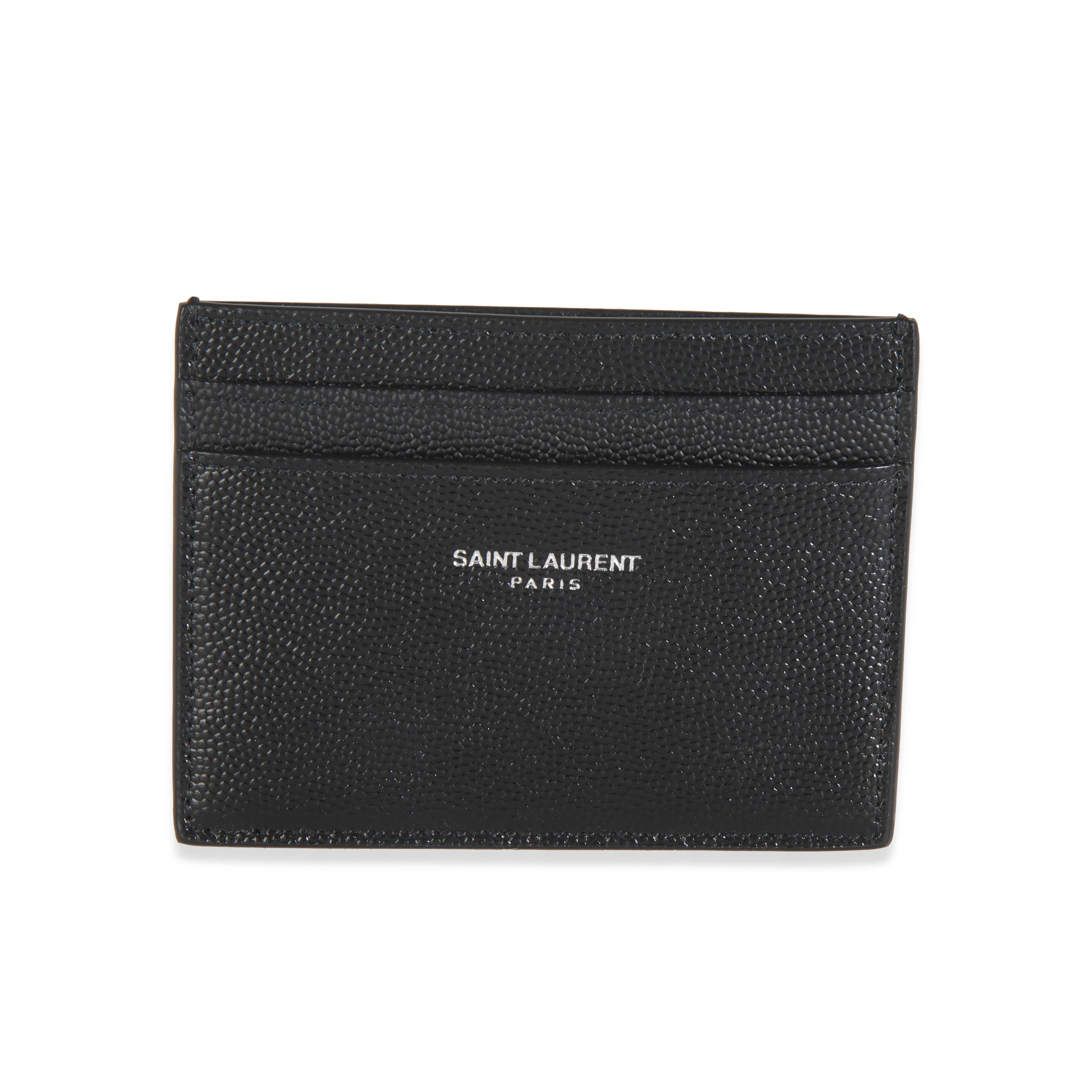 Black Grain De Poudre Card Case