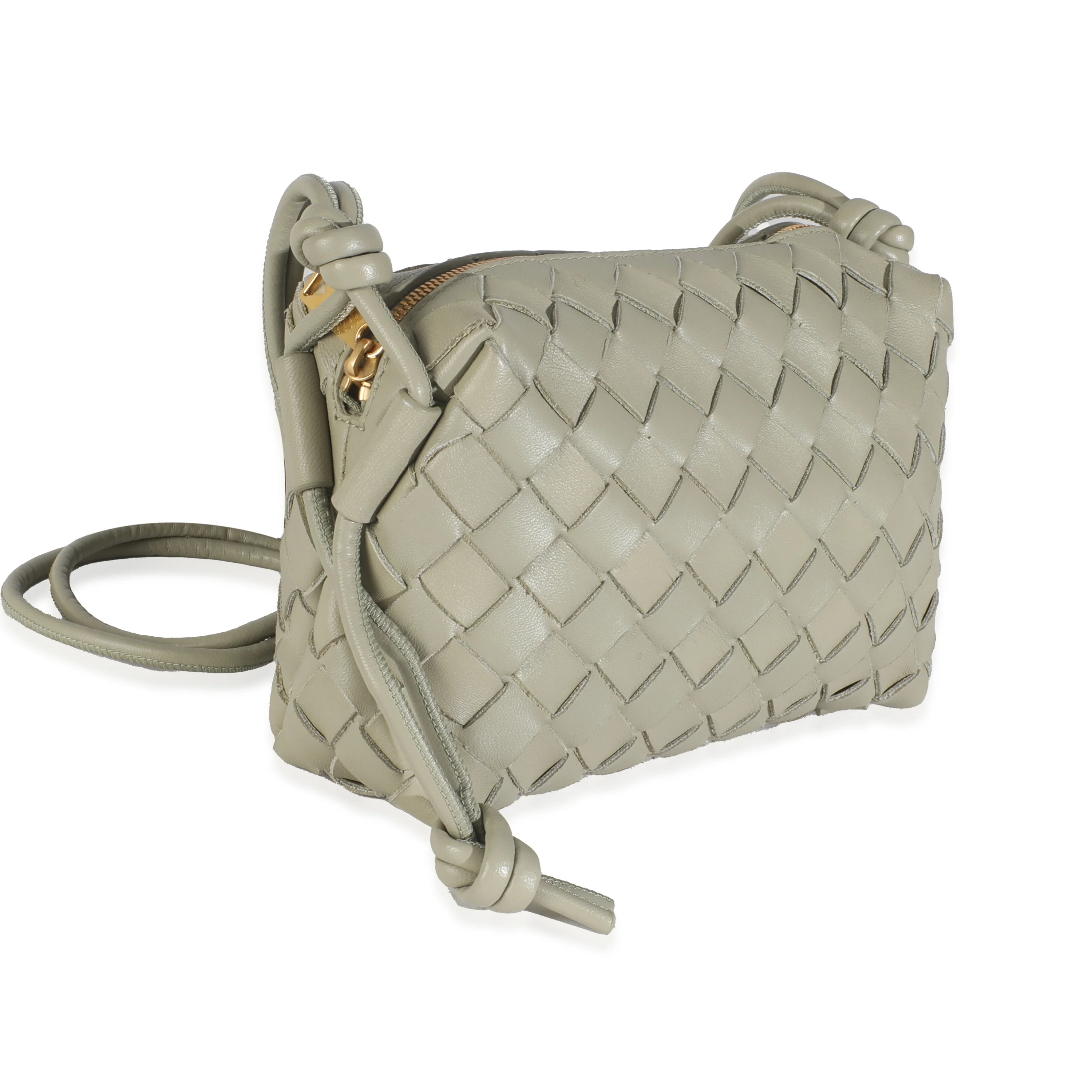 Travertine Nappa Intrecciato Mini Loop - Image 3