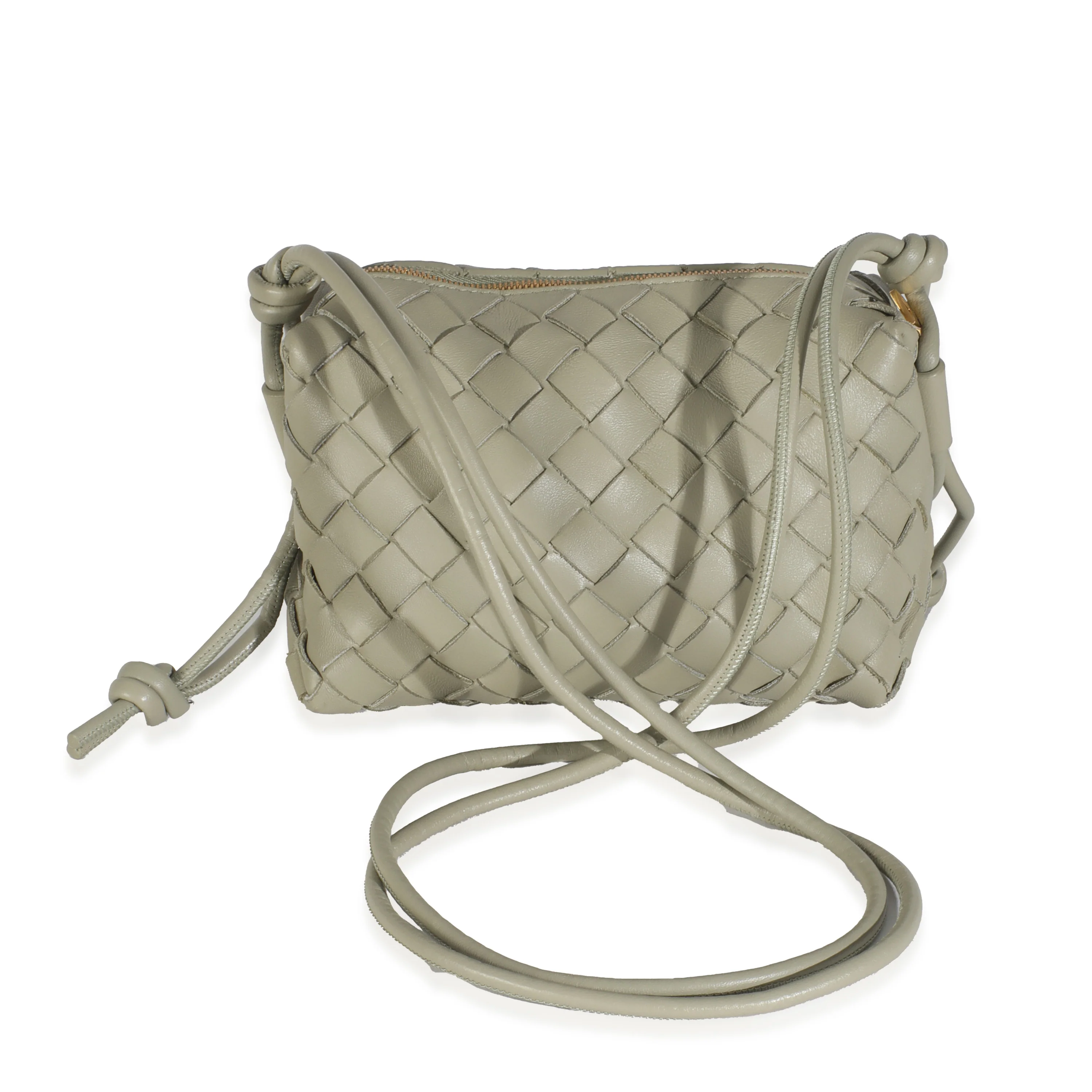 Travertine Nappa Intrecciato Mini Loop - Image 4