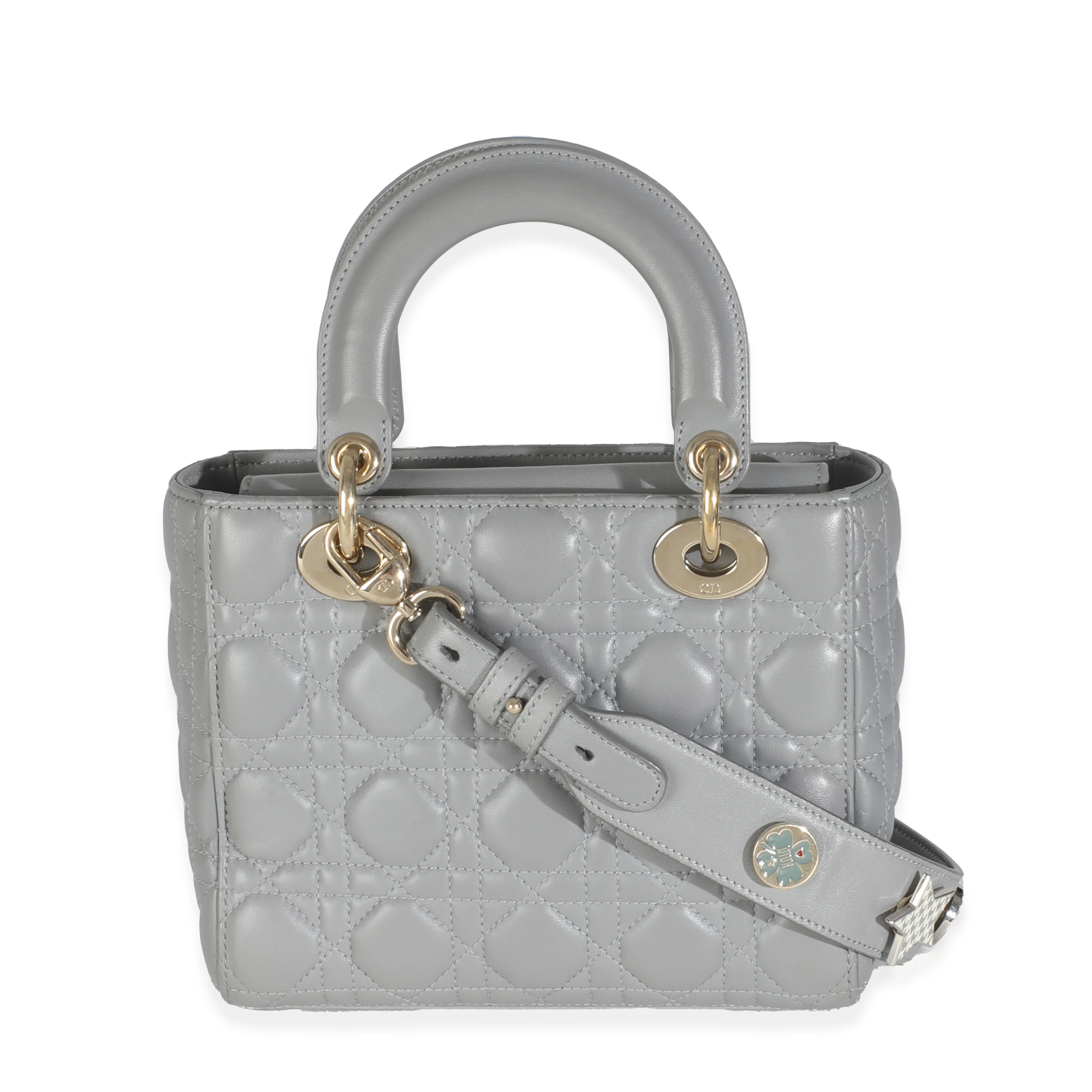 Grey Cannage Quilted Lambskin Small My ABC Lady Dior - Image 4