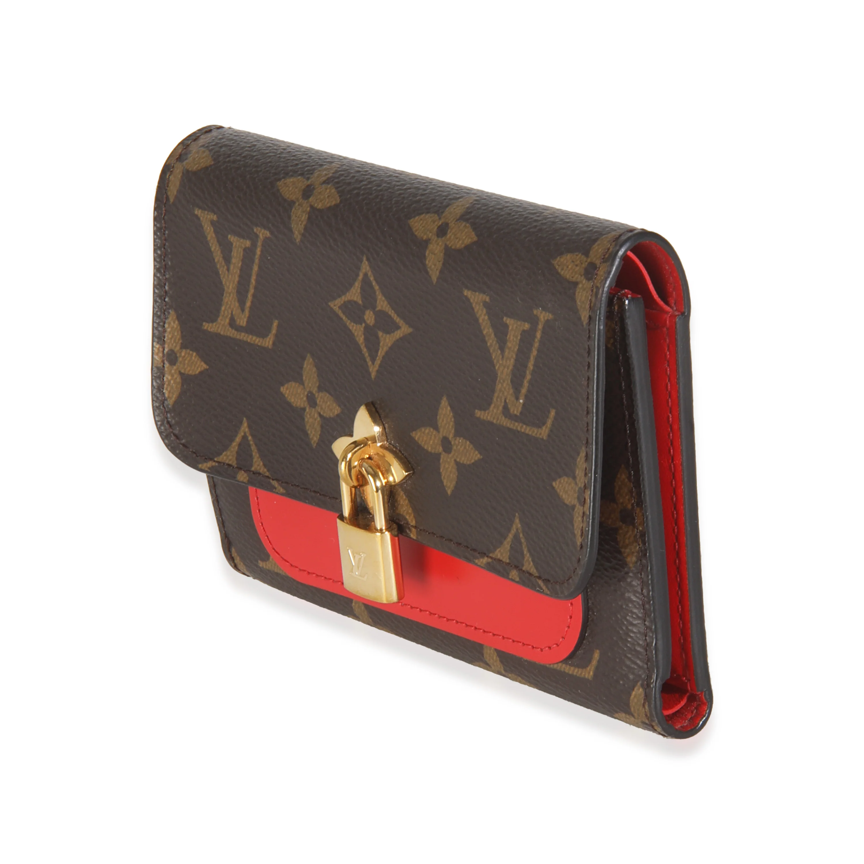 Monogram Canvas Flower Lock Compact Wallet - Image 2