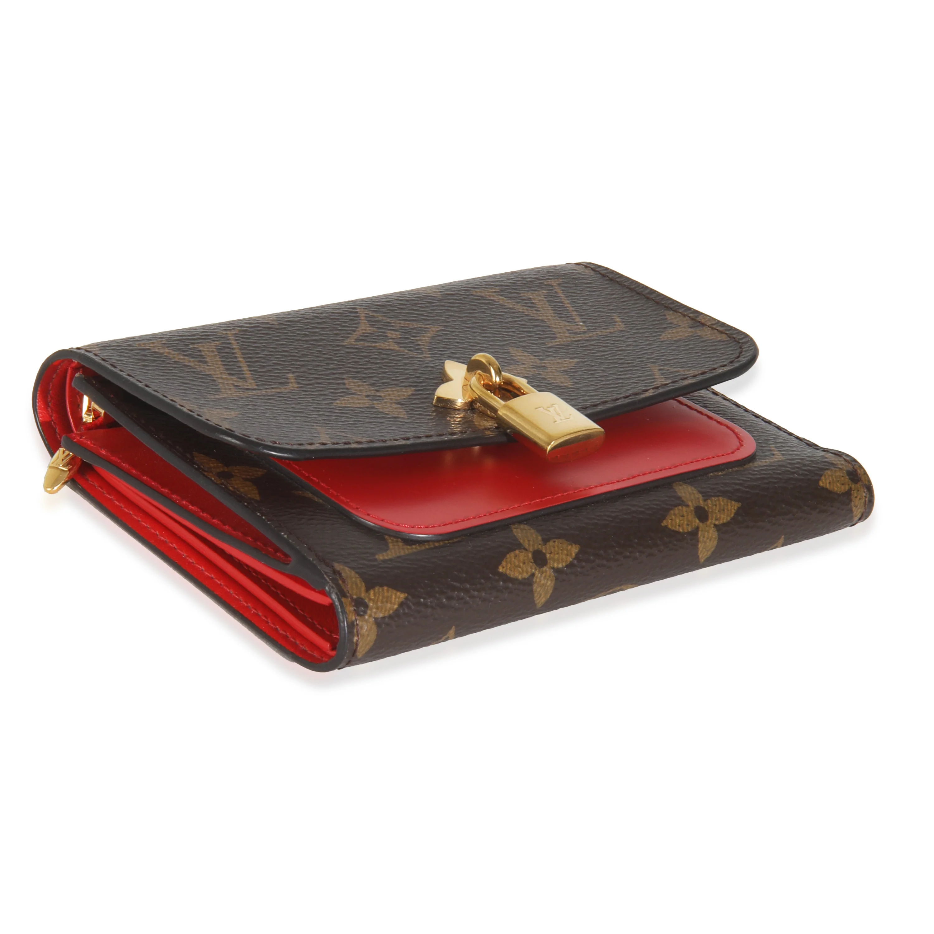 Monogram Canvas Flower Lock Compact Wallet - Image 6