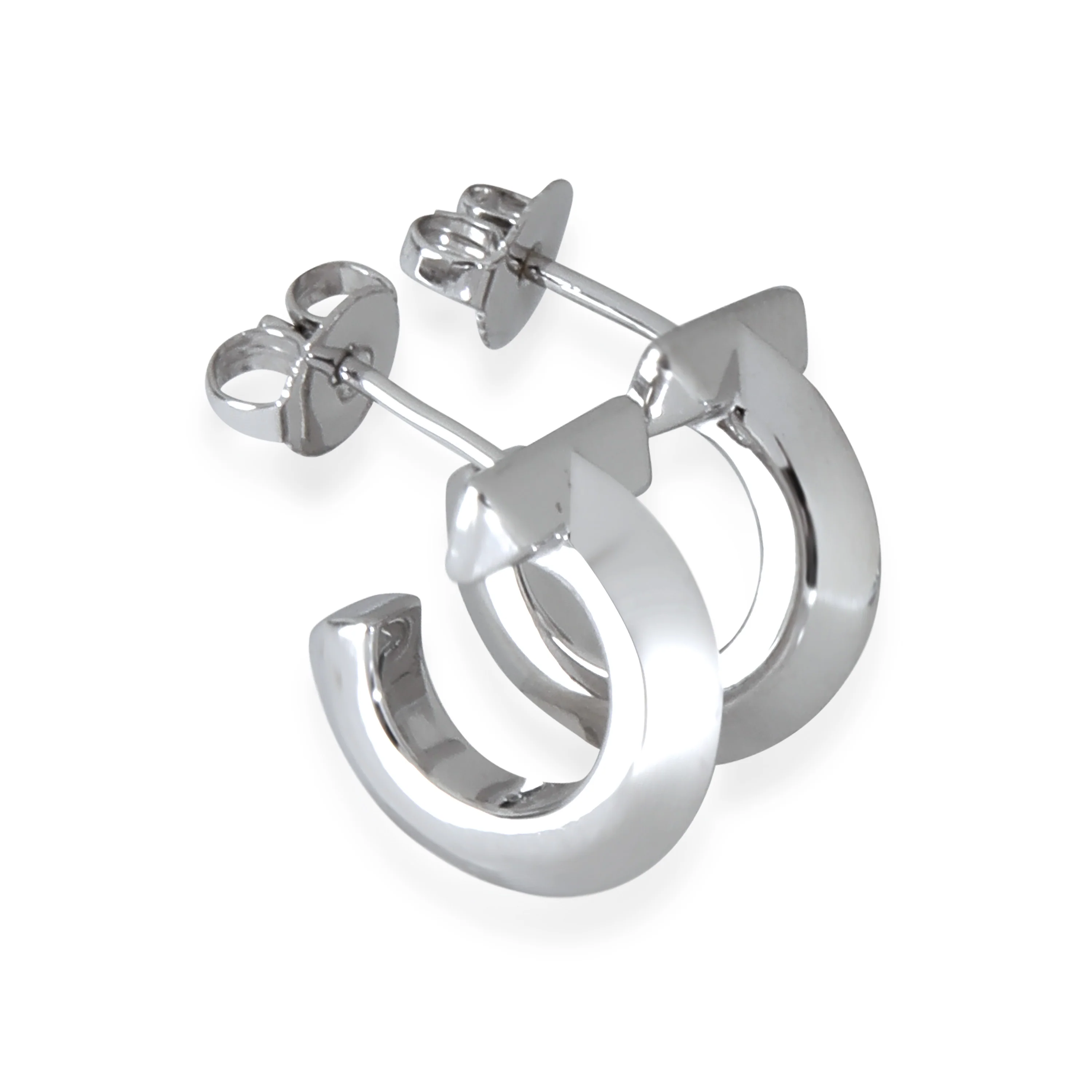 White Gold  Tiffany T T1 Hoop Earrings - Image 2