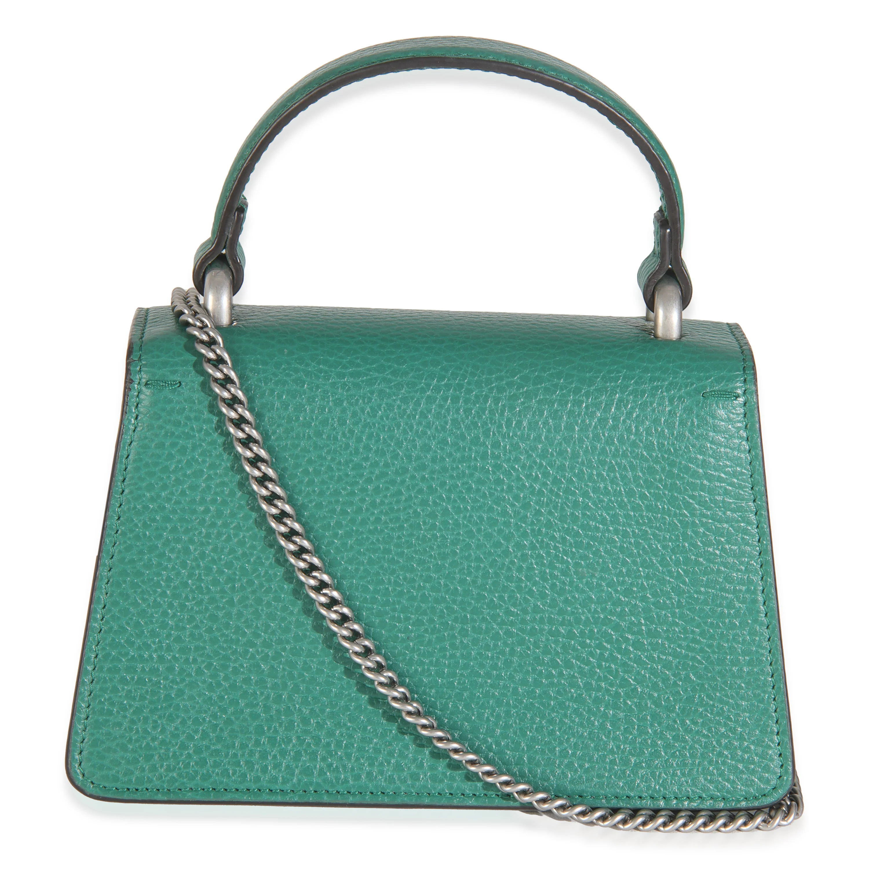 Emerald Dollar Calfskin Crystal Mini Dionysus Top Handle Bag - Image 4