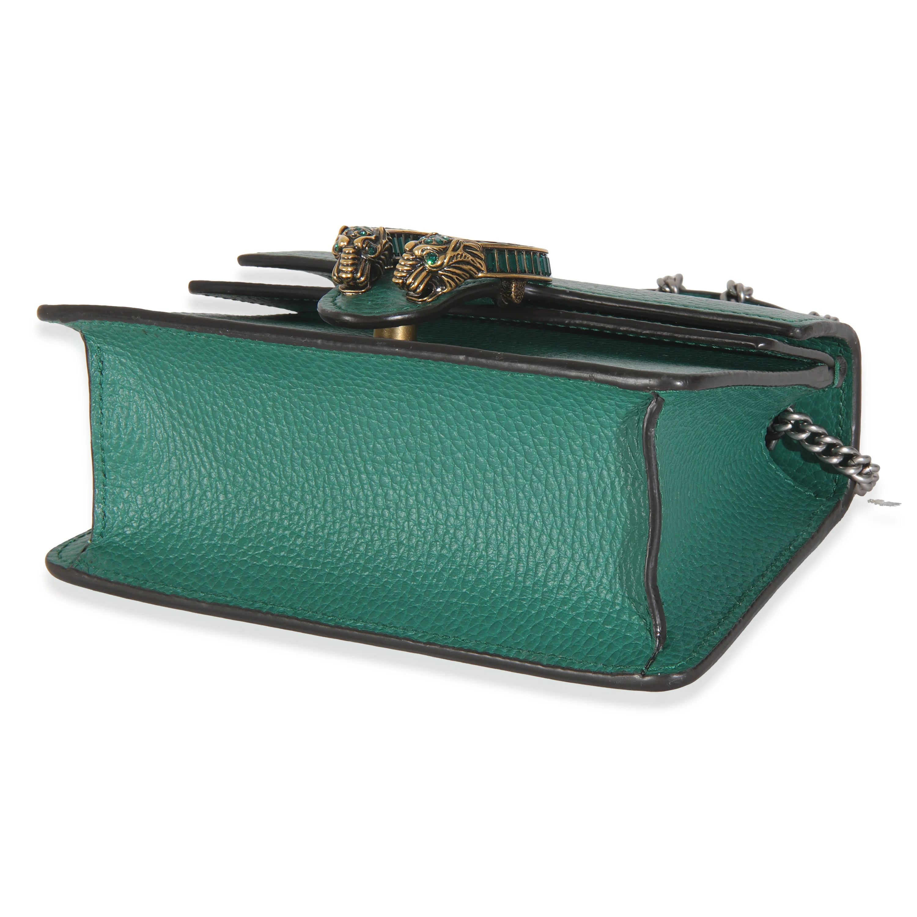 Emerald Dollar Calfskin Crystal Mini Dionysus Top Handle Bag - Image 7