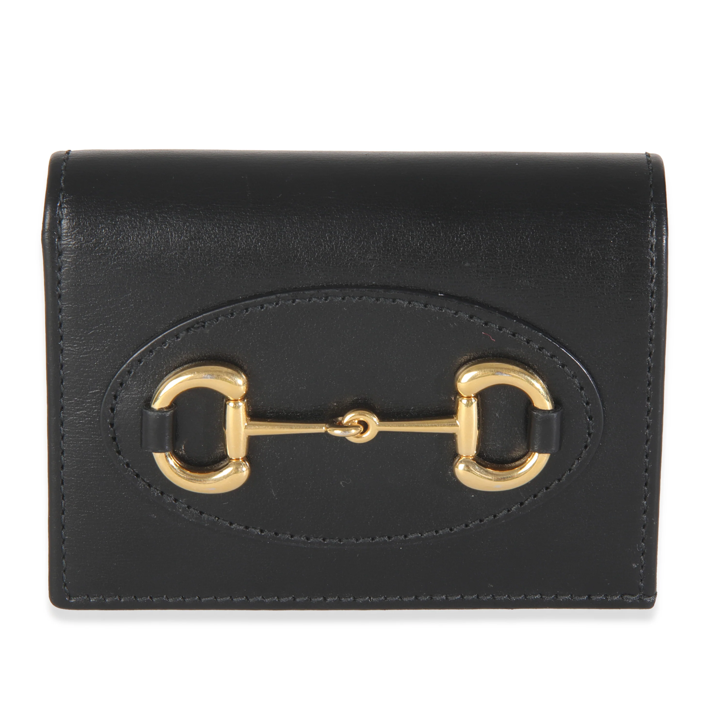 Black Calfskin 1955 Horsebit Card Case Wallet