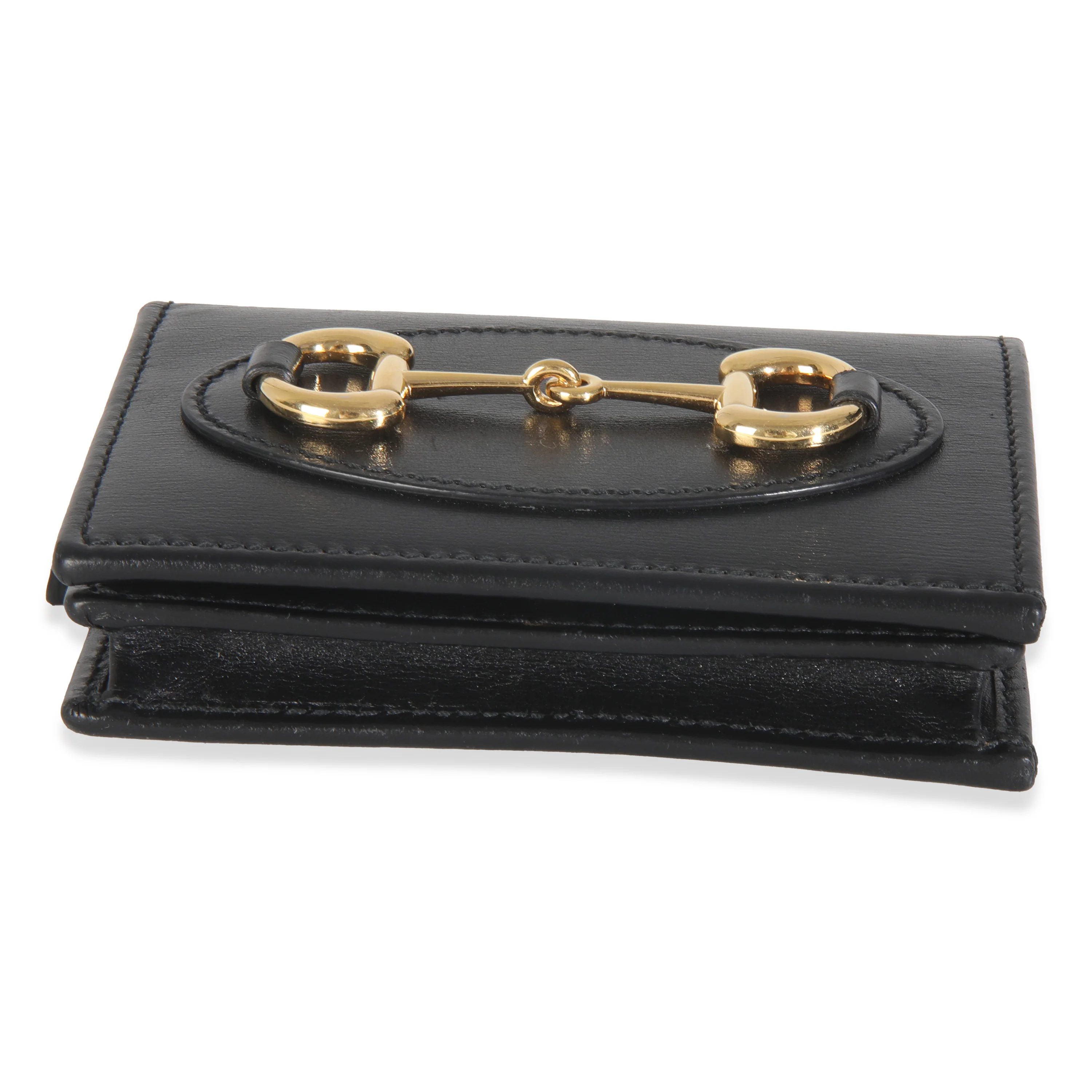 Black Calfskin 1955 Horsebit Card Case Wallet - Image 5