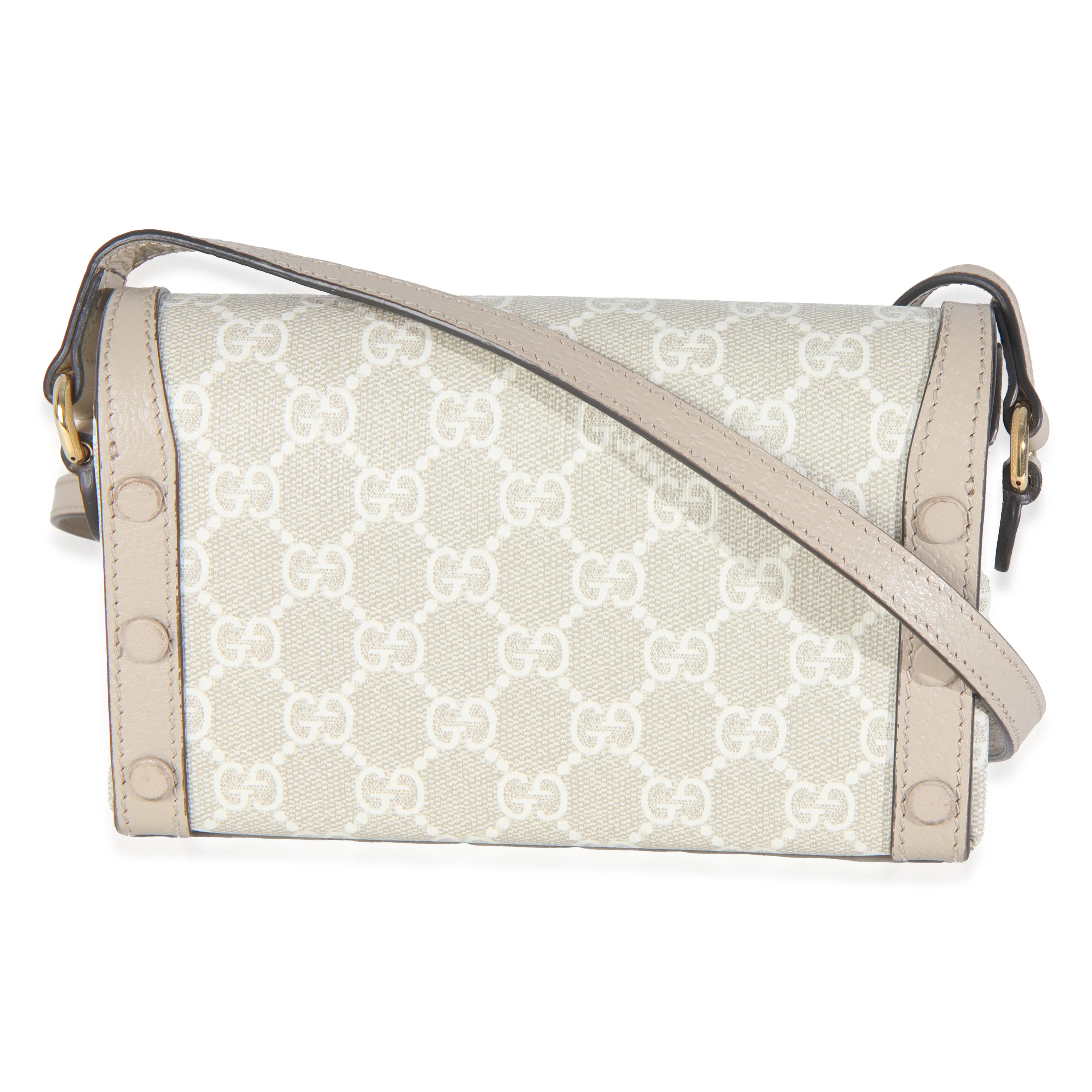 Beige Mystic White GG Supreme Calfskin Mini Horsebit 1955 Bag - Image 4