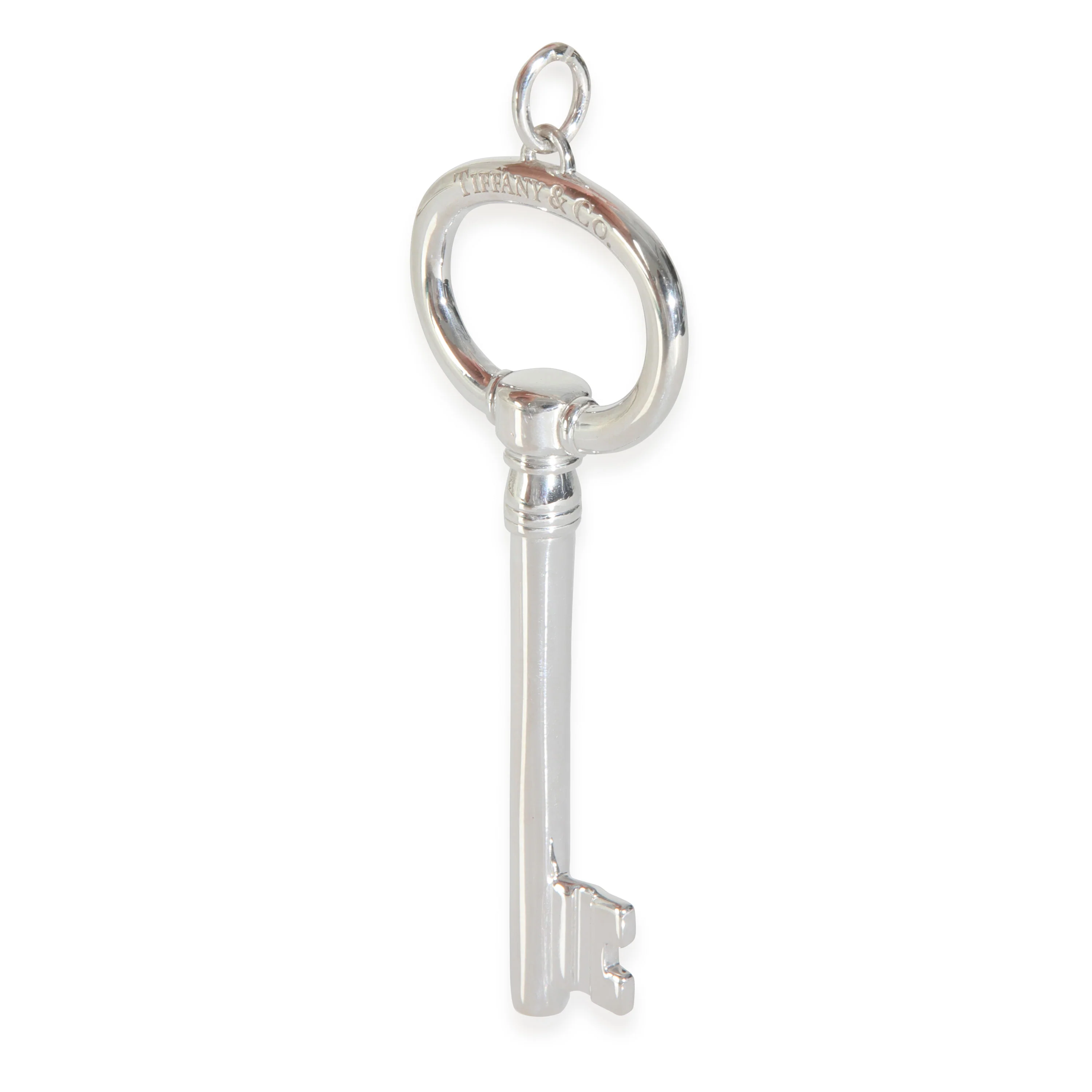 Sterling Silver  Large Oval Key Pendant - Image 2