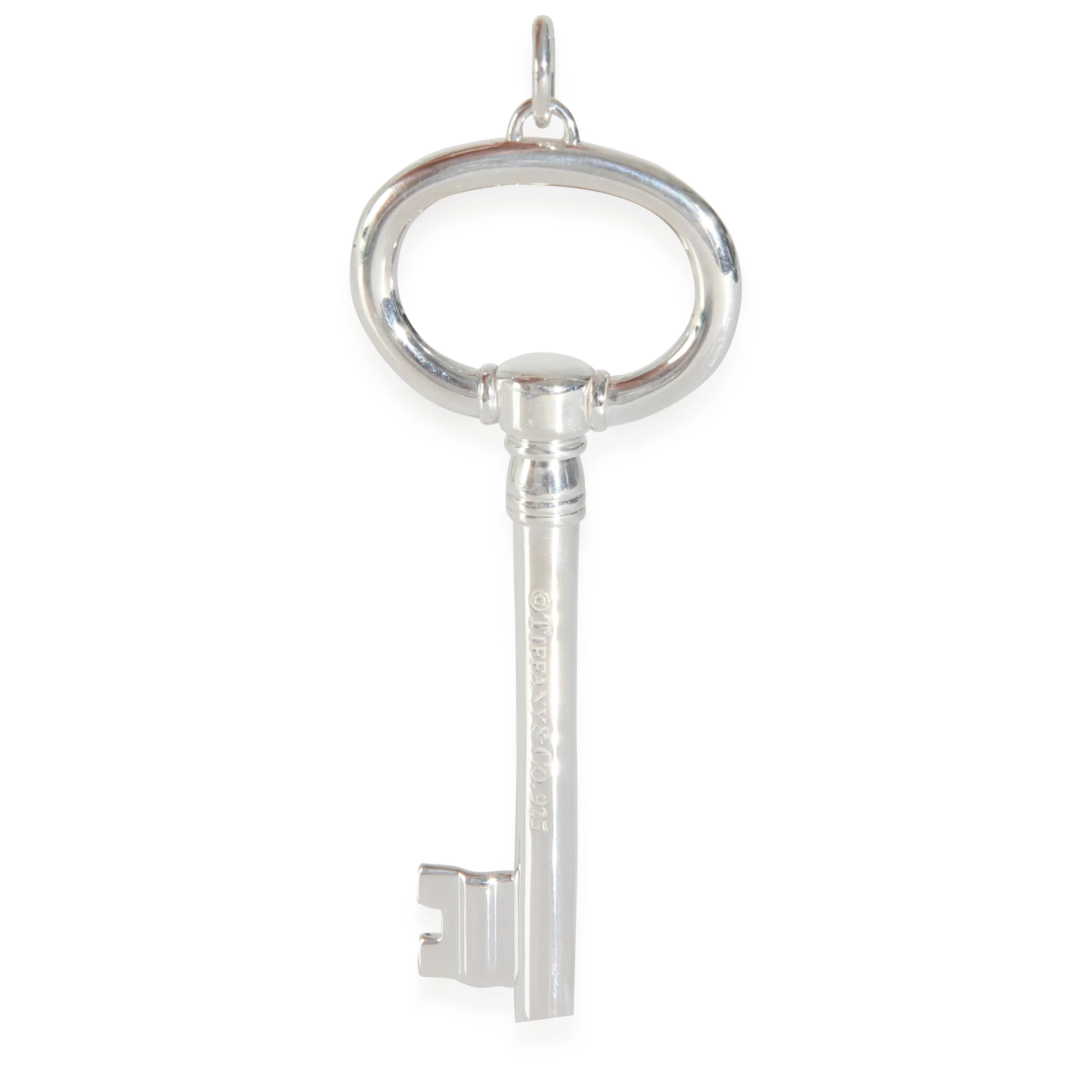 Sterling Silver  Large Oval Key Pendant - Image 3