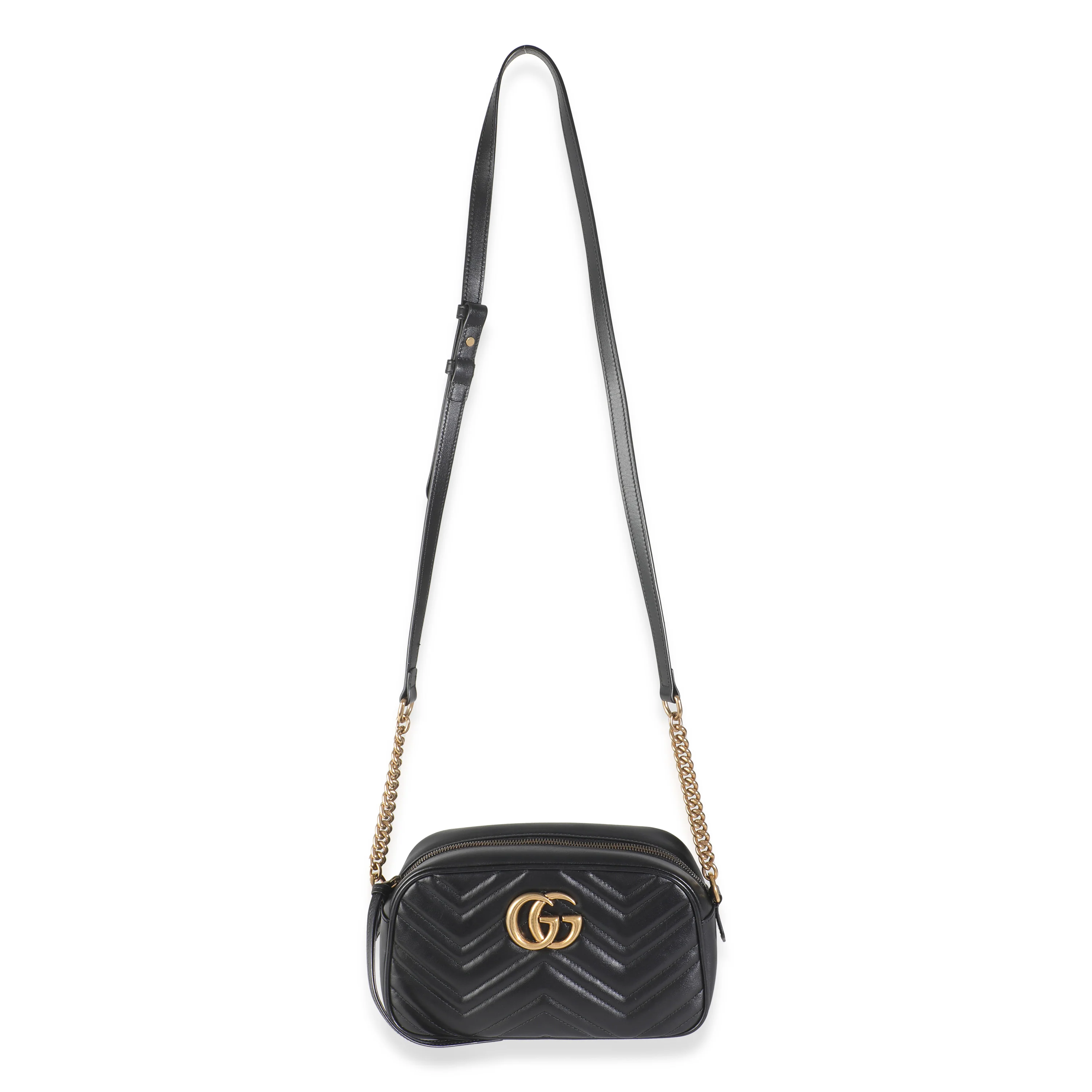 Black Matelasse Calfskin Small Marmont Shoulder Bag - Image 7