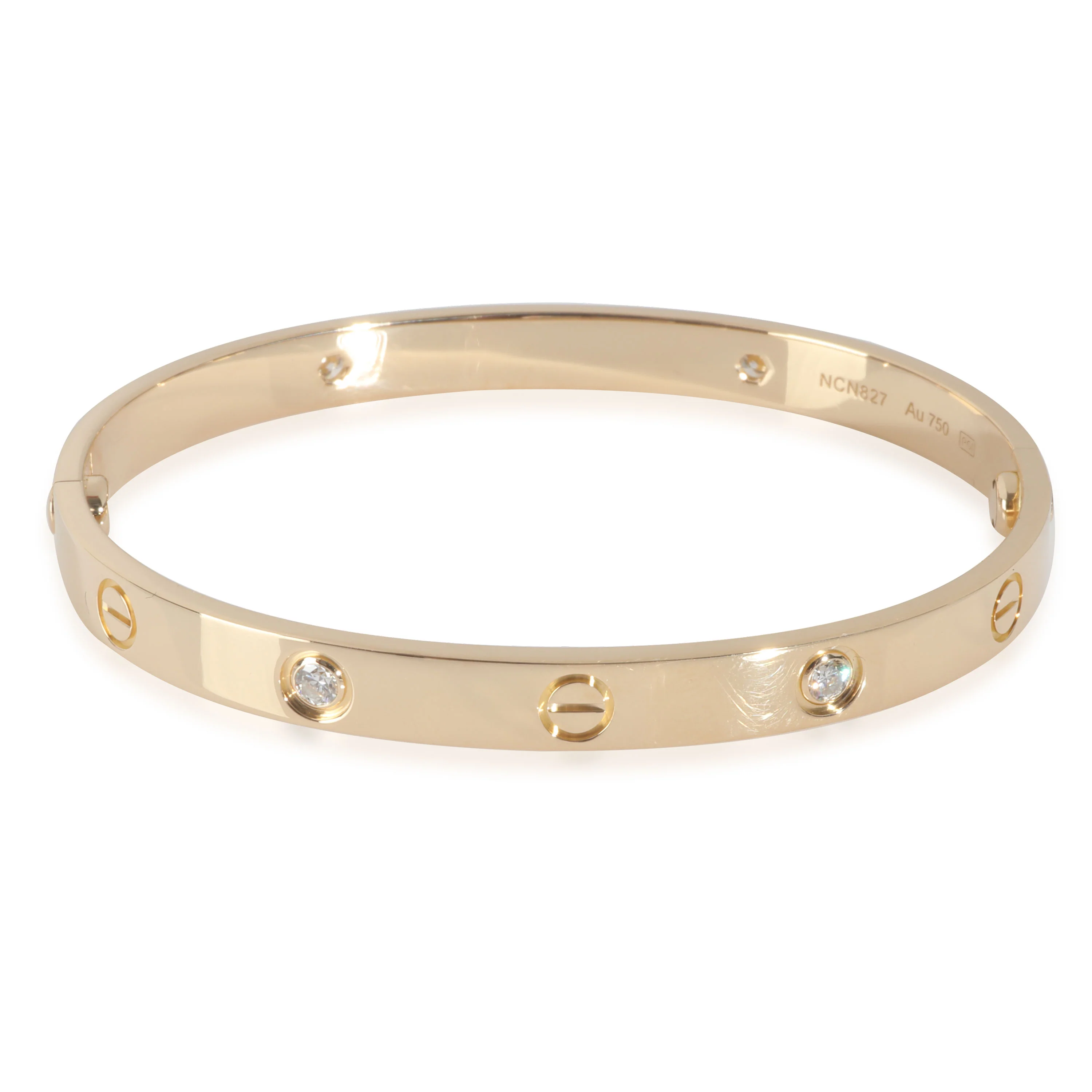 Yellow Gold Diamond Love Bracelet - Image 5
