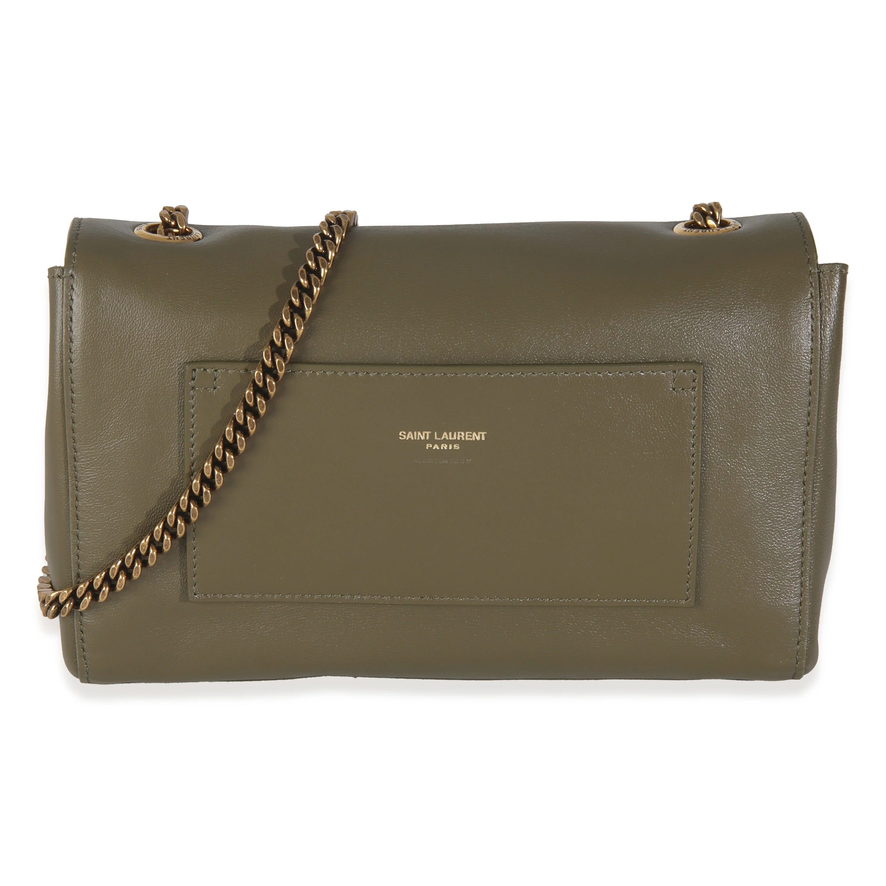 Loden Green Calfskin Suede Small Reversible Kate - Image 4