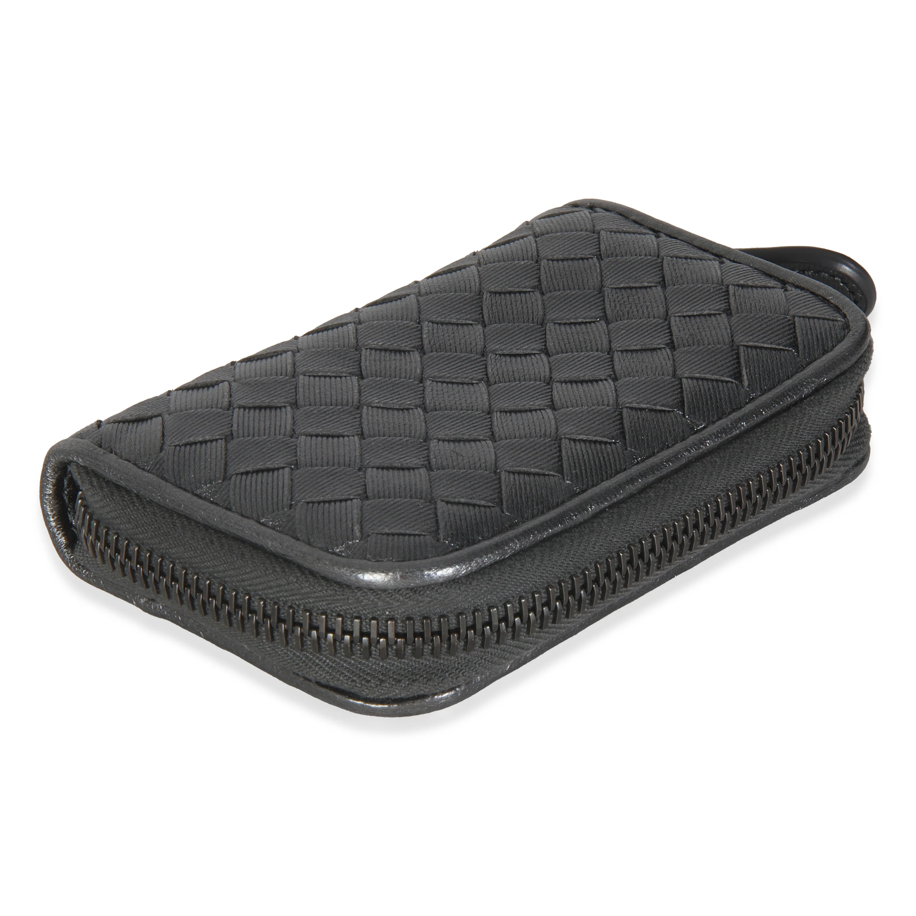 Dark Silver Nappa Intrecciato Card Case - Image 6