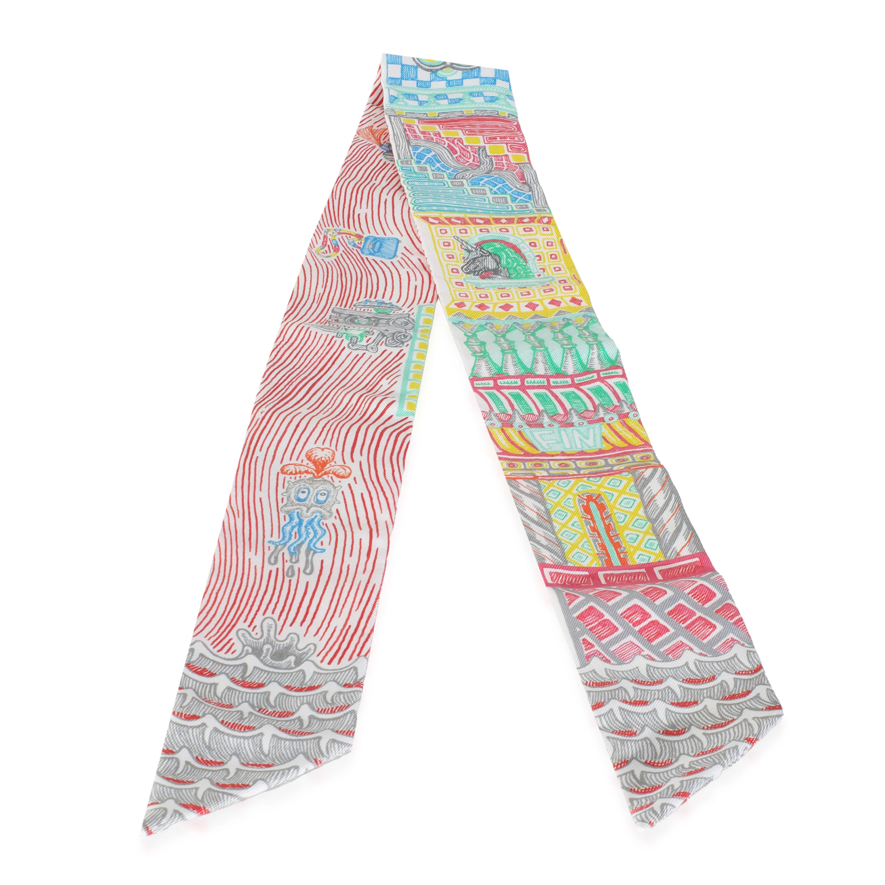Rose Vif Bleu Vert Amande Silk Super Quest Twilly - Image 2