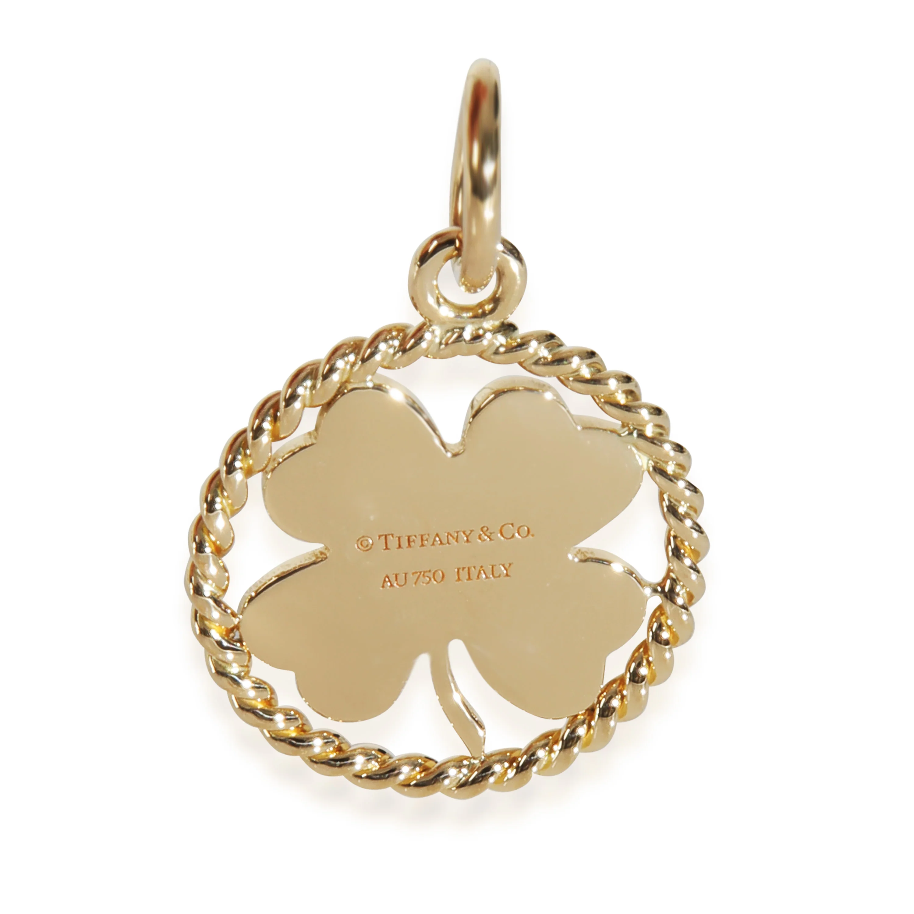 Yellow Gold Shamrock Pendant - Image 3