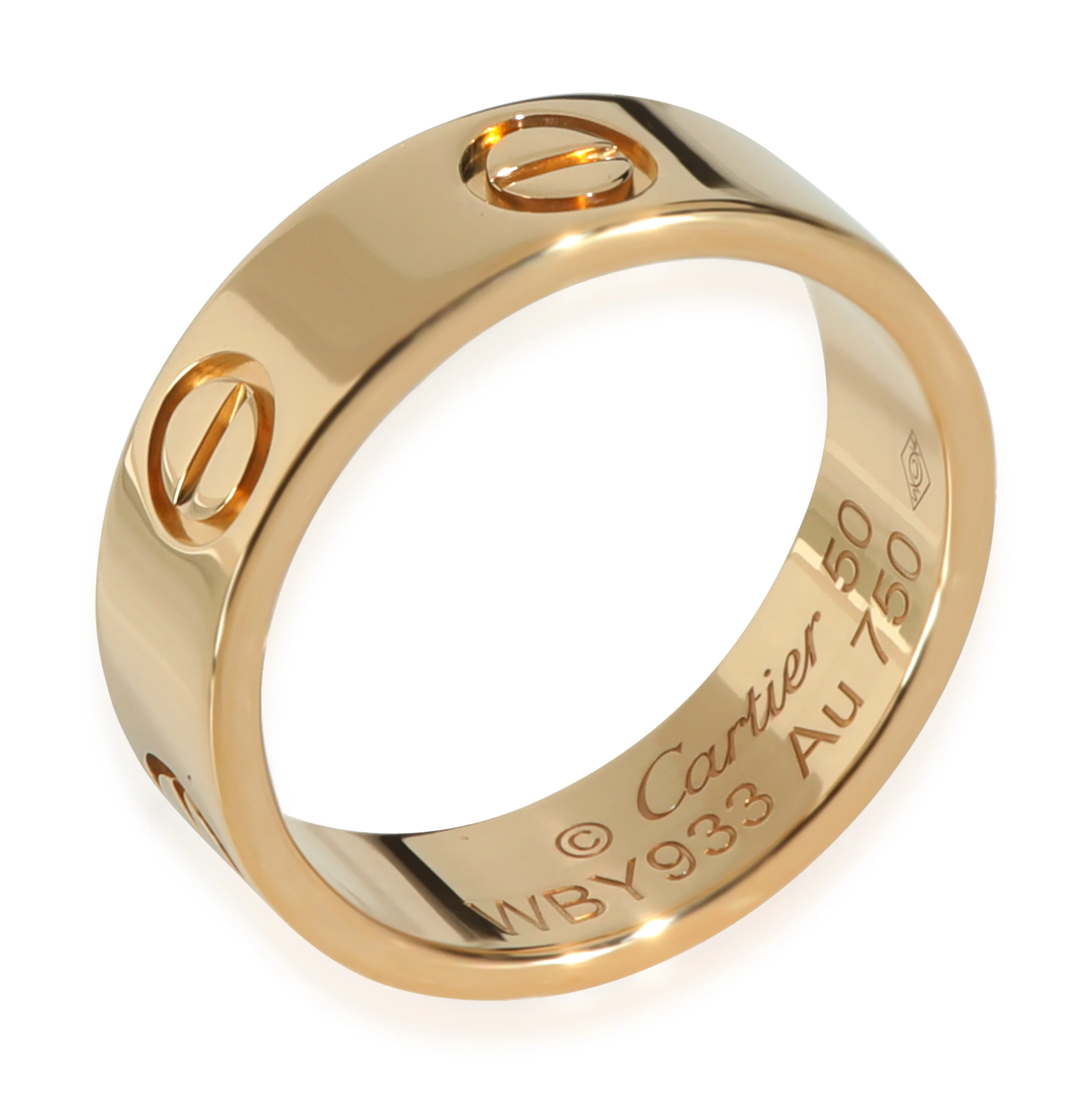 Yellow Gold Love Ring - Image 2